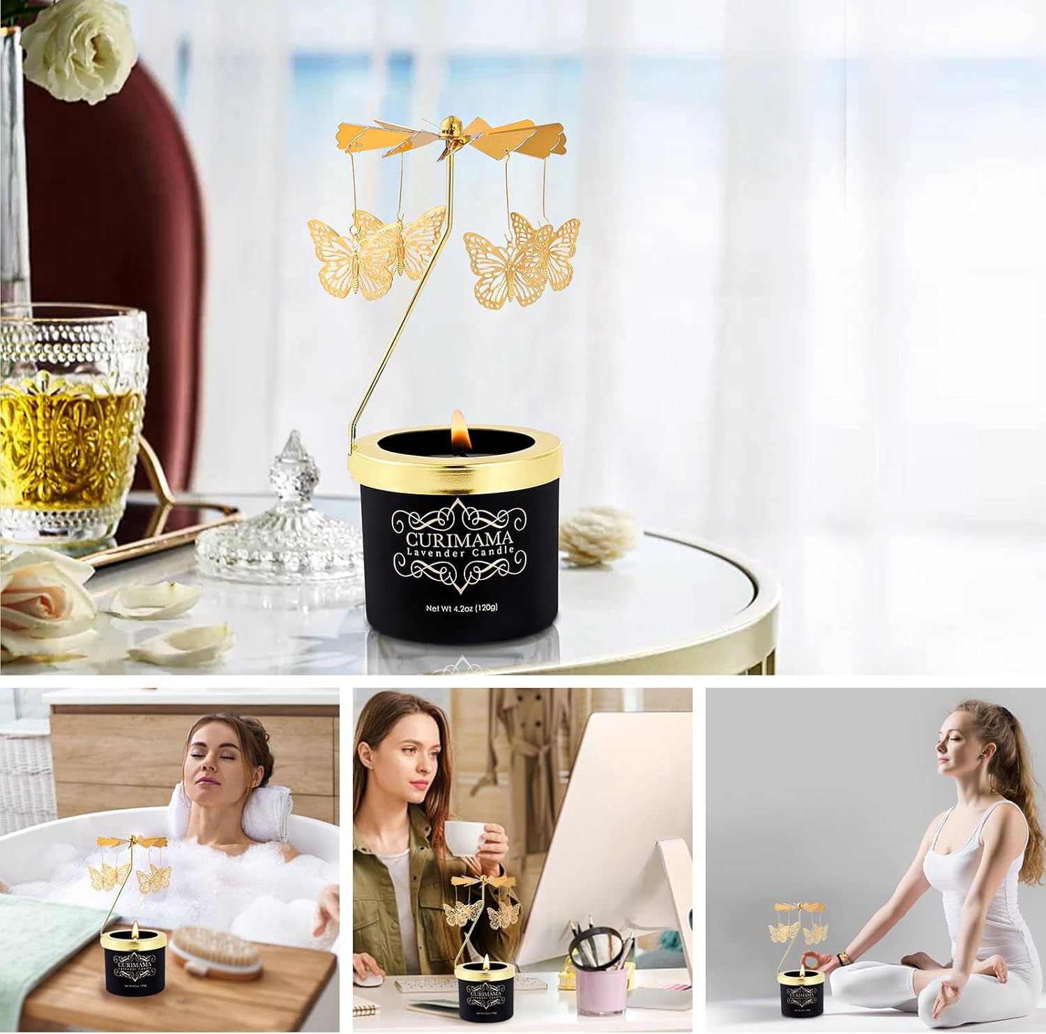 Christmas Gifts for Women, Unique Birthday Gift for Women,Hummingbird Rotating Scented Candles for Mom, Funny Birthday Gift for Grandma Wife Daughter, Christmas Gifts for Woman Who Have Everything