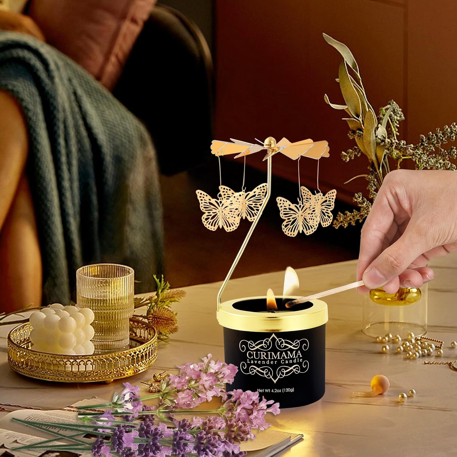 Christmas Gifts for Women, Unique Birthday Gift for Women,Hummingbird Rotating Scented Candles for Mom, Funny Birthday Gift for Grandma Wife Daughter, Christmas Gifts for Woman Who Have Everything