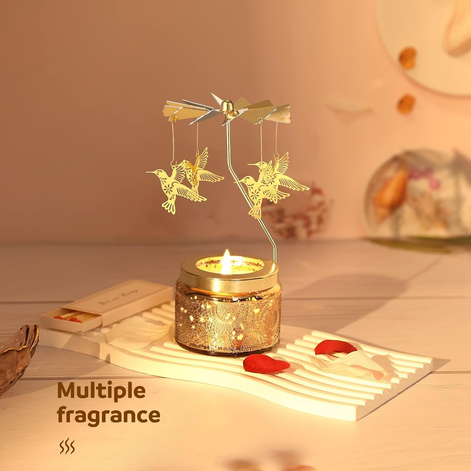 Christmas Gifts for Women, Unique Birthday Gift for Women,Hummingbird Rotating Scented Candles for Mom, Funny Birthday Gift for Grandma Wife Daughter, Christmas Gifts for Woman Who Have Everything