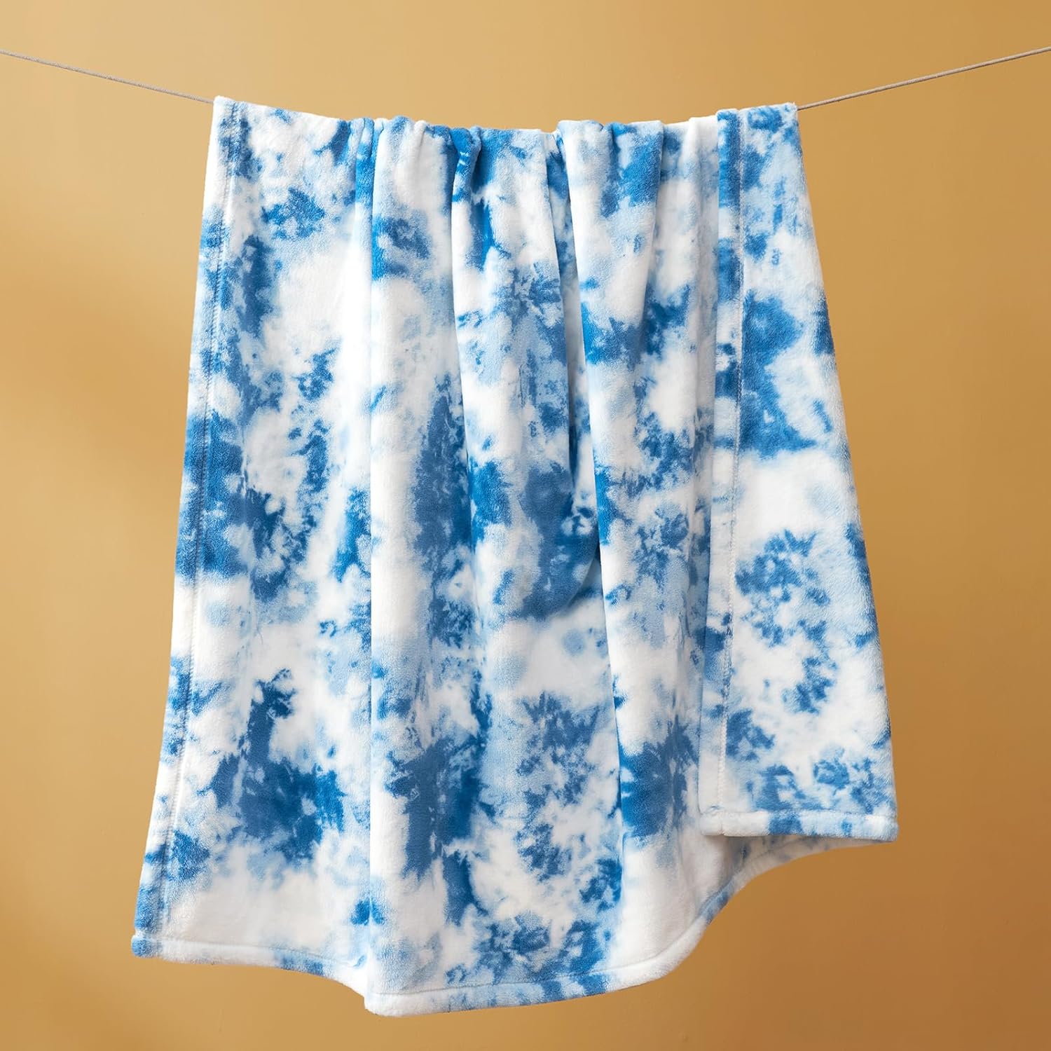 Cozy Bliss Cow Print Fuzzy Throw Blanket for Couch - Thick Soft Warm Non Shedding Fleece Blankets for Western Décor Room, for Kids, Women Men Girls, Teal Blue 50*60