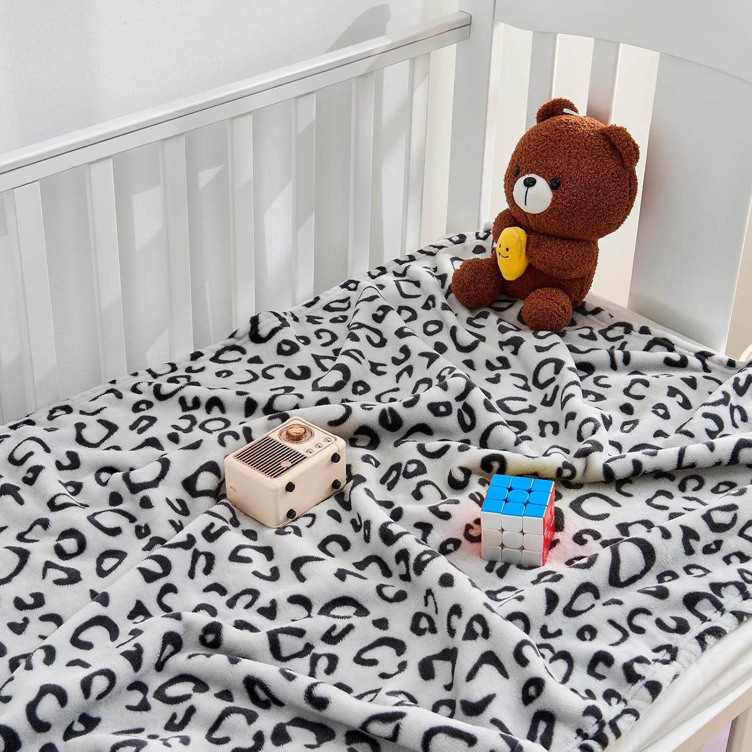 Yurhap Checkered Baby Blanket Fleece Baby Blankets for Boys, Ultra Soft Cozy Fluffy Infant Toddler Newborn Receiving Blankets for Crib Stroller, 30''x40'', Blue