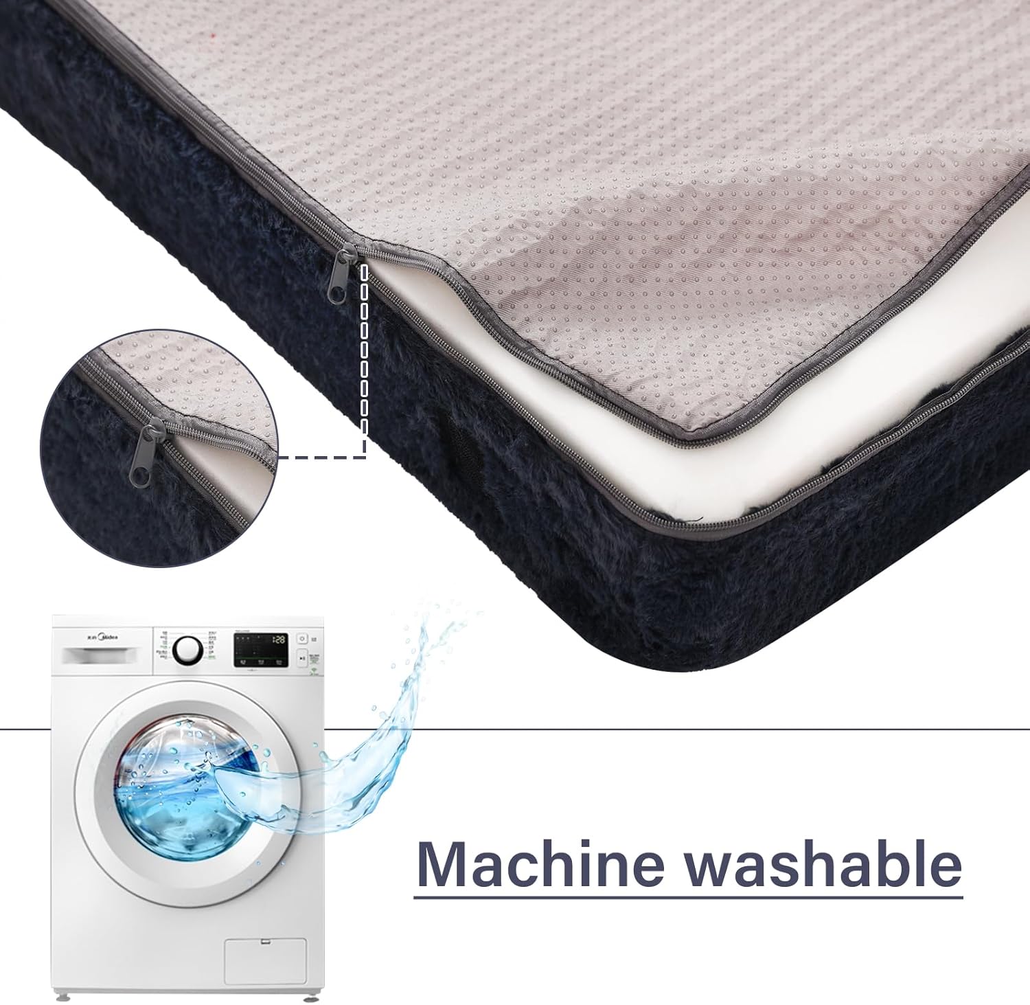 Tiita Folding Sofa Bed with Pillow 200x70x12cm Mattress&Plush Fabric Foldable Sofa Lounge Mat Pad,Floor Lounger Chair Bed for Living Room,Guest Room,Dorm,Apartment,Camping and Travel Use