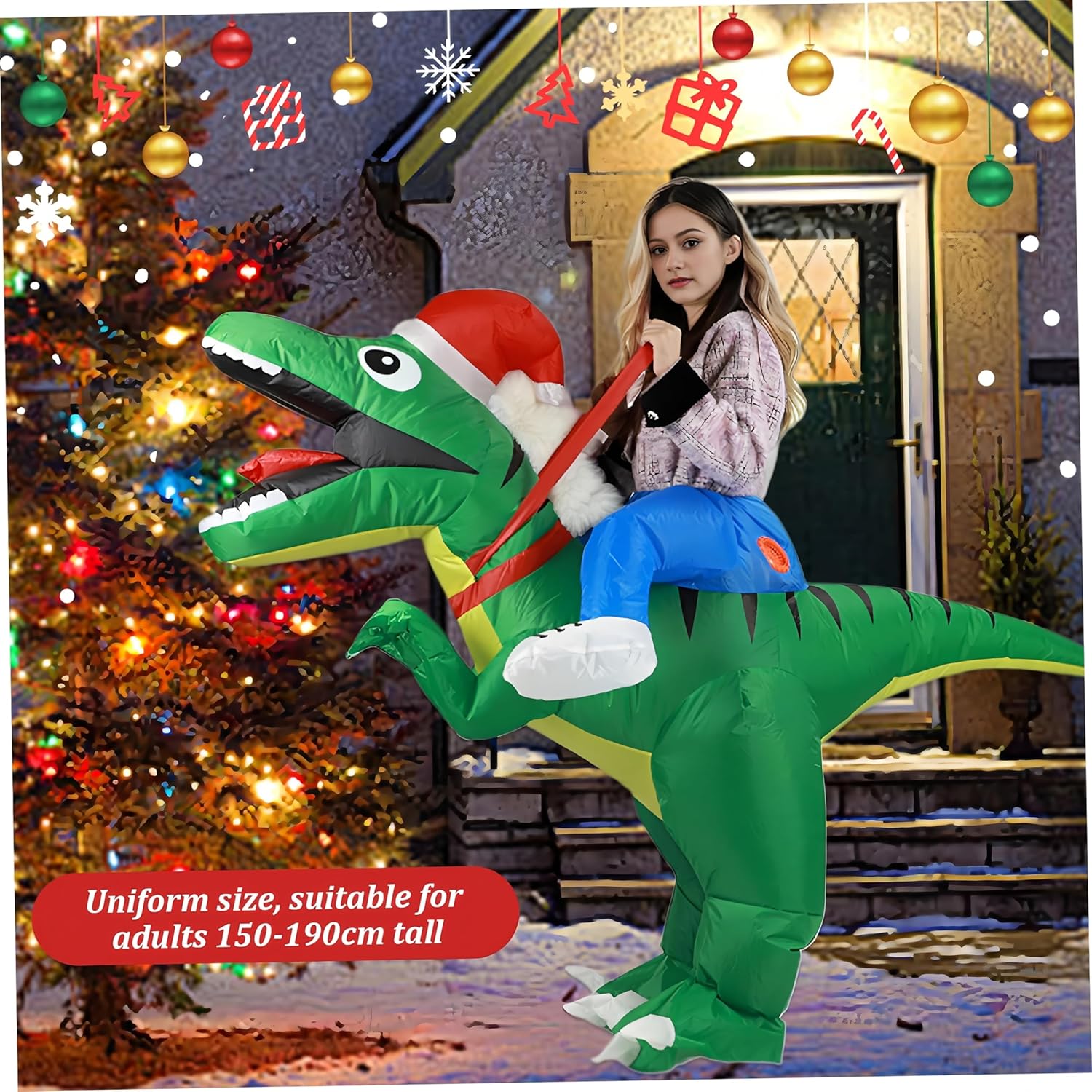 EukaLink Inflatable Christmas Costume Blow Up Funny Costume Suit Unisex Costumes Adult Cosplay Outfit
