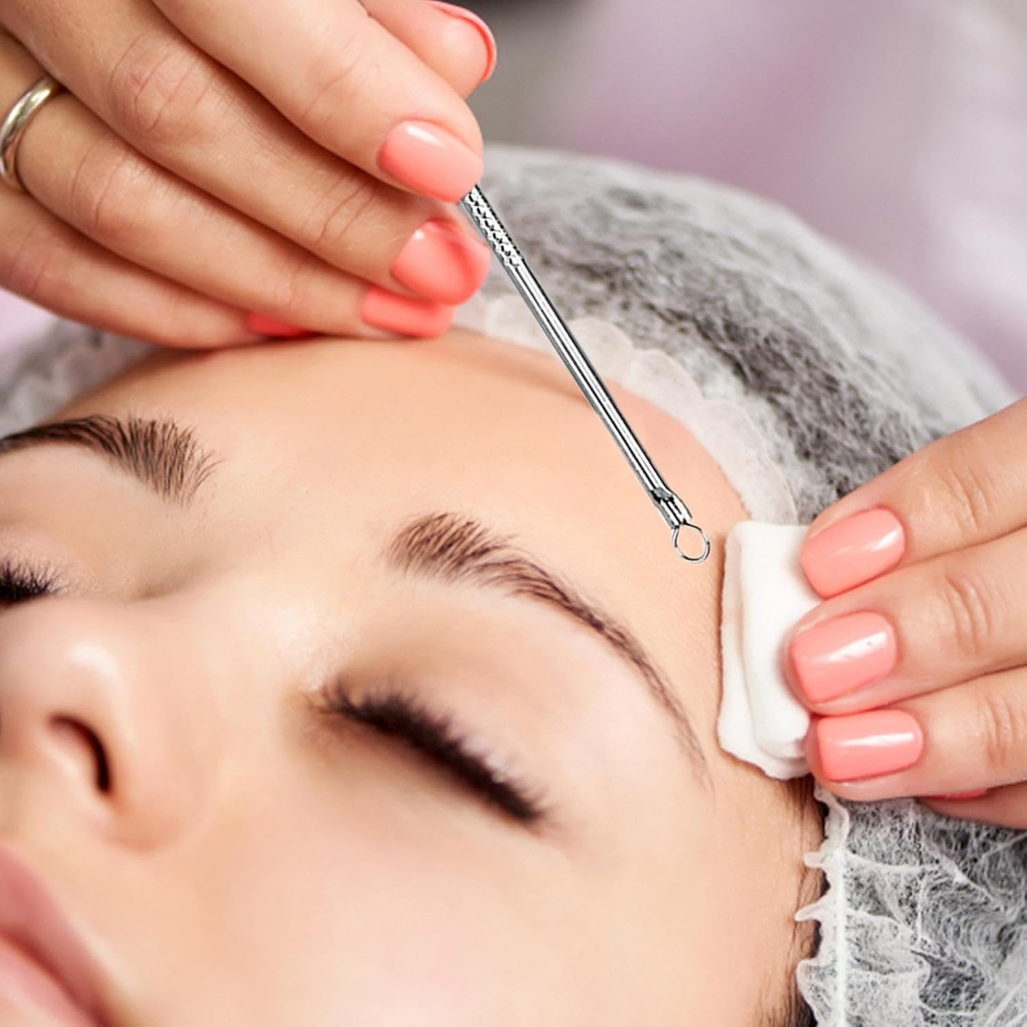 Comedone Remover Kit | 7X Stainless Pimple Popper Tool Kit | Comedone Popping Tweezers Whitehead Picking Tools For Smooth Skin