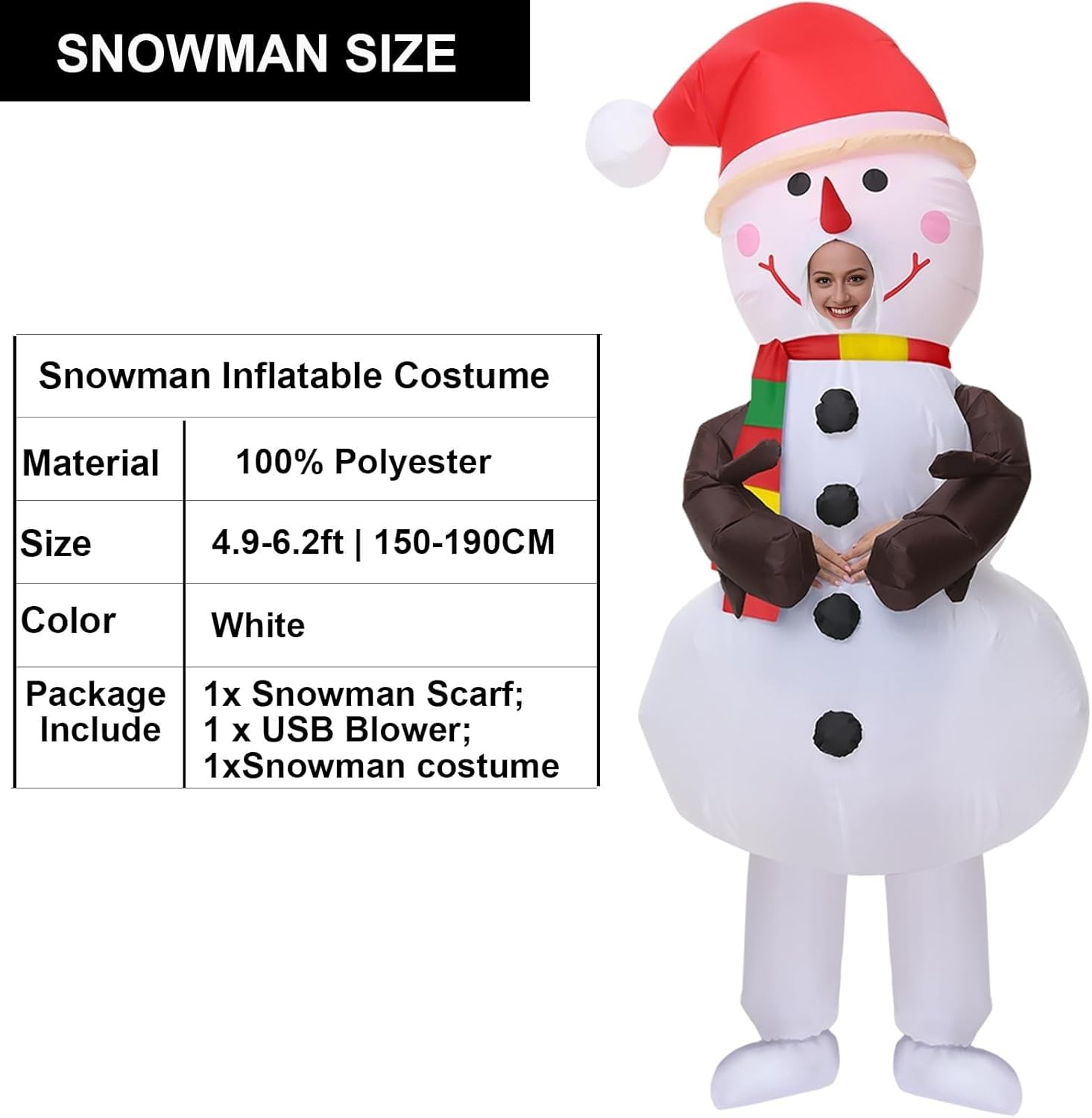 EukaLink Inflatable Christmas Costume Blow Up Funny Costume Suit Unisex Costumes Adult Cosplay Outfit