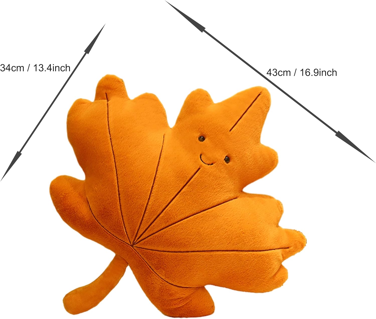 TONGSONG Soft Plush Maple Leaf Pillow Stuffed Animal Toy Plushies Home Decor for Lover on Birthday and Holiday