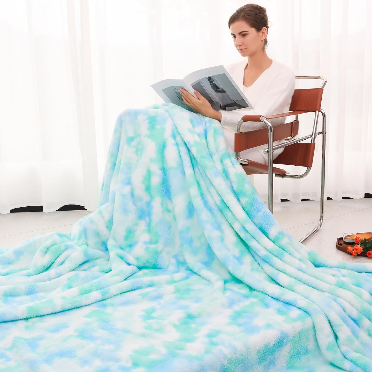 MUGD Blankets Fuzzy Soft Fleece Throw Blanket Cozy Soft Warm Throw Blanket for Bed