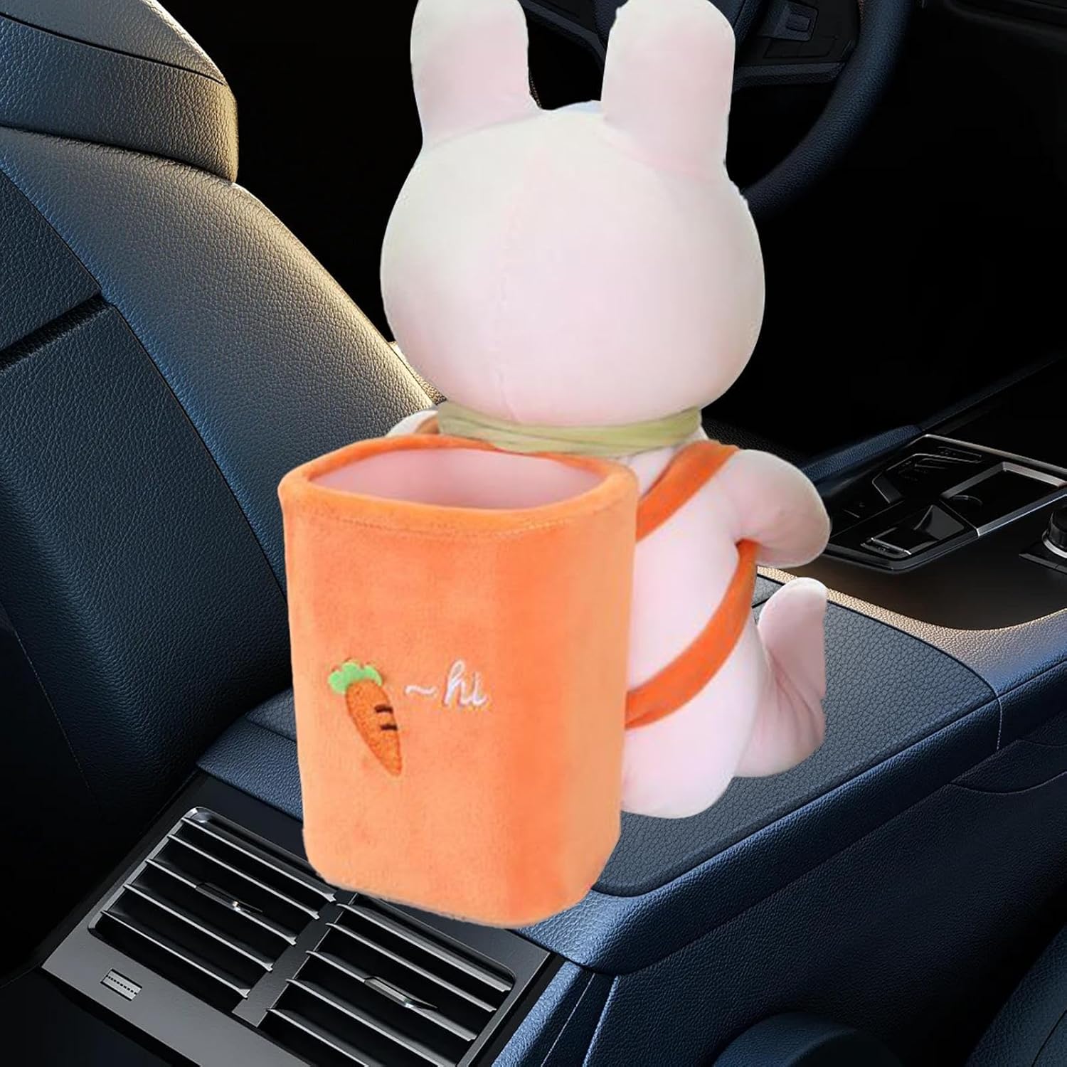 Car Tissue Box - Plush Animal Dispenser for Travel, Multifunctional Tissue Holder with Trash Can, Cute Armrest Organizer, Soft Storage Bag, Napkin Holder for SUV Truck Rv Auto Driver Kids Adults