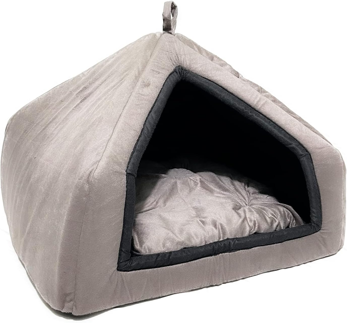 18L-Inch White Fleece Dog or Cat Bed with Comfortable Bolster, Ideal for Toy Dog Breeds & Fits an 18-Inch Crate, Easy Maintenance Machine Wash & Dry
