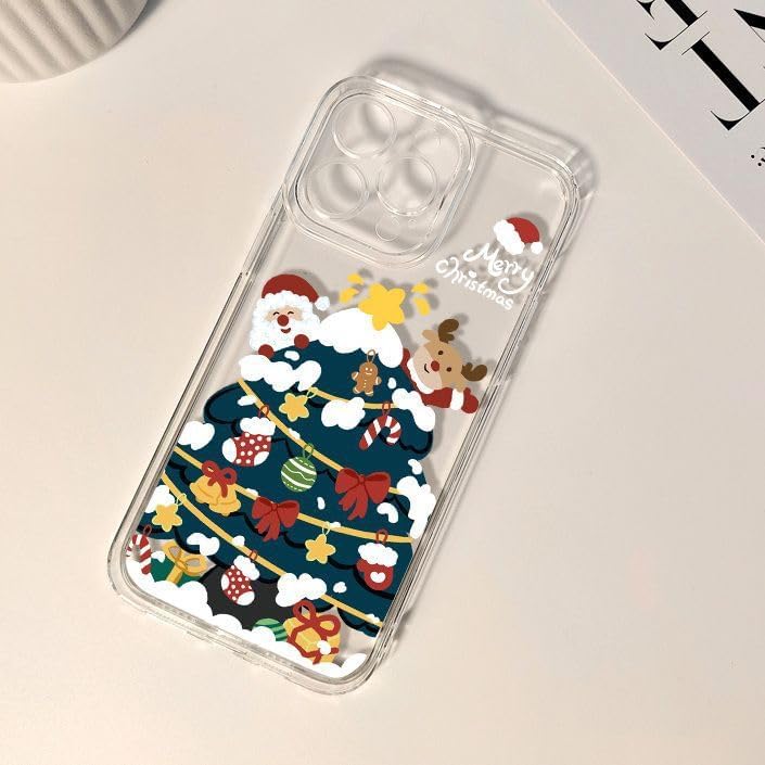 Christmas Phone Case for iPhone 11-17 Cute Merry Christmas Pattern Case Compatible with Magsafe Red Xmas Santa Tree Candy Pattern Cover for Women and Girls - Gingerbread