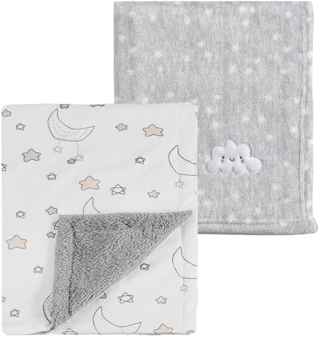 CREVENT Minky Baby Blanket for Girls Boys, Soft Plush Receiving Blanket for Newborns - 76x102cm (Animal)