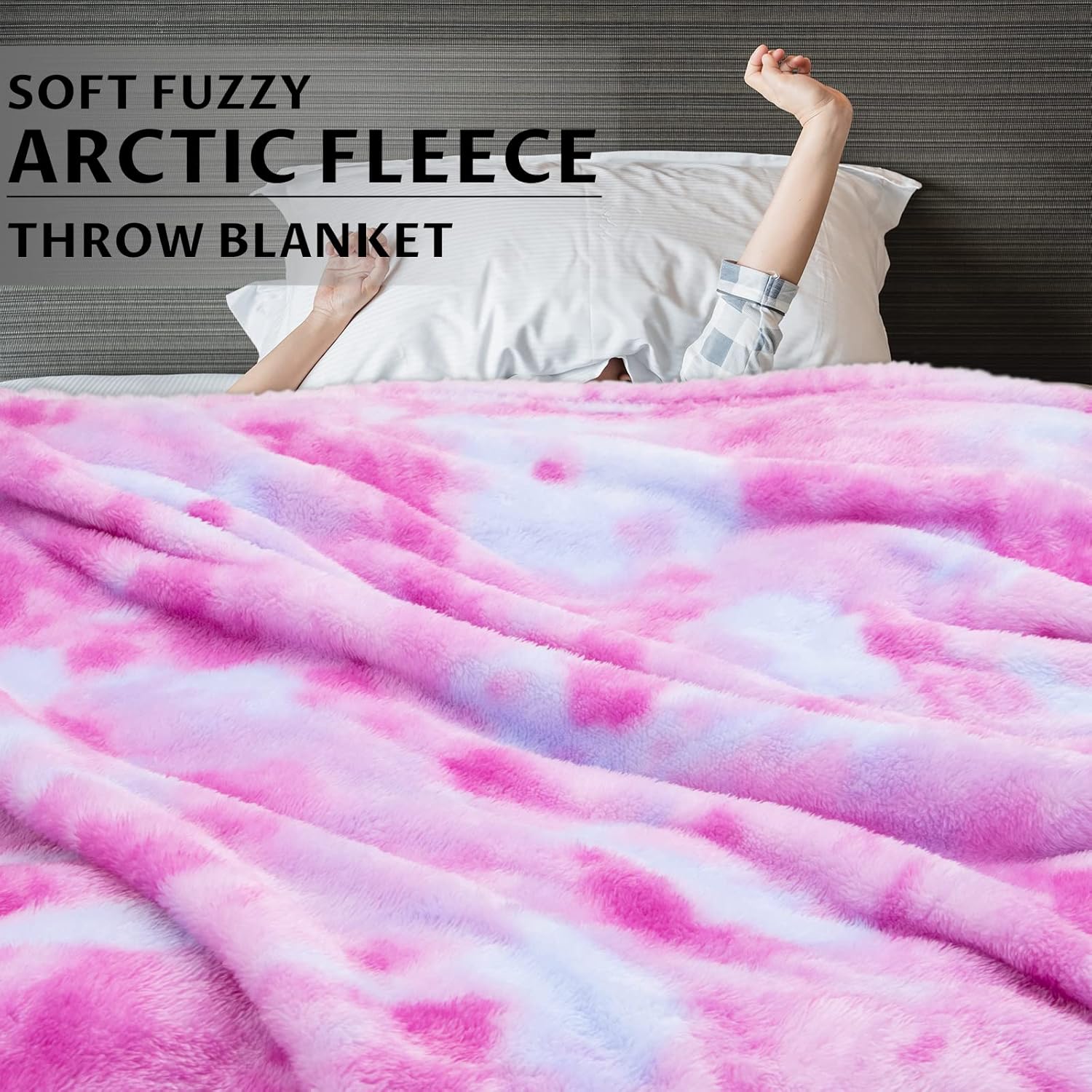 MUGD Blankets Fuzzy Soft Fleece Throw Blanket Cozy Soft Warm Throw Blanket for Bed
