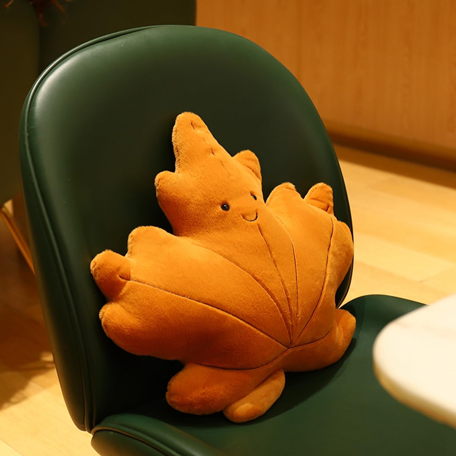 TONGSONG Soft Plush Maple Leaf Pillow Stuffed Animal Toy Plushies Home Decor for Lover on Birthday and Holiday