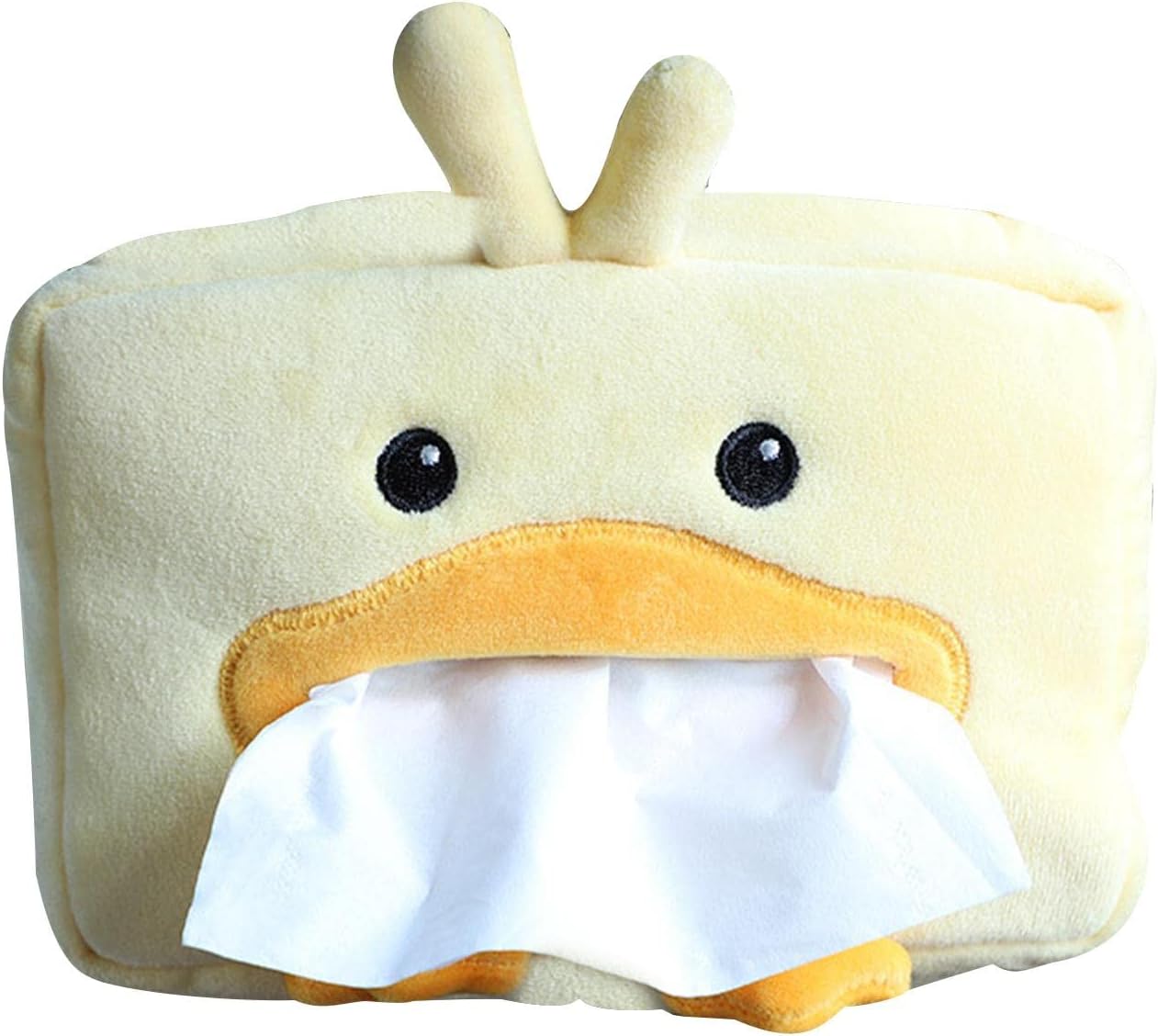 Baogao Cartoon Plush Animals Tissue Box, Cute Paper Holder for Car, Universal Vehicle Backseat Plush Tissue Organizer