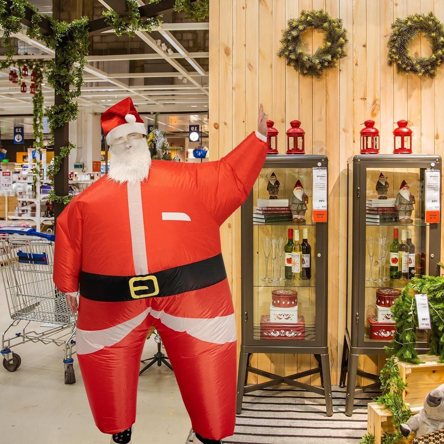 EukaLink Inflatable Christmas Costume Blow Up Funny Costume Suit Unisex Costumes Adult Cosplay Outfit