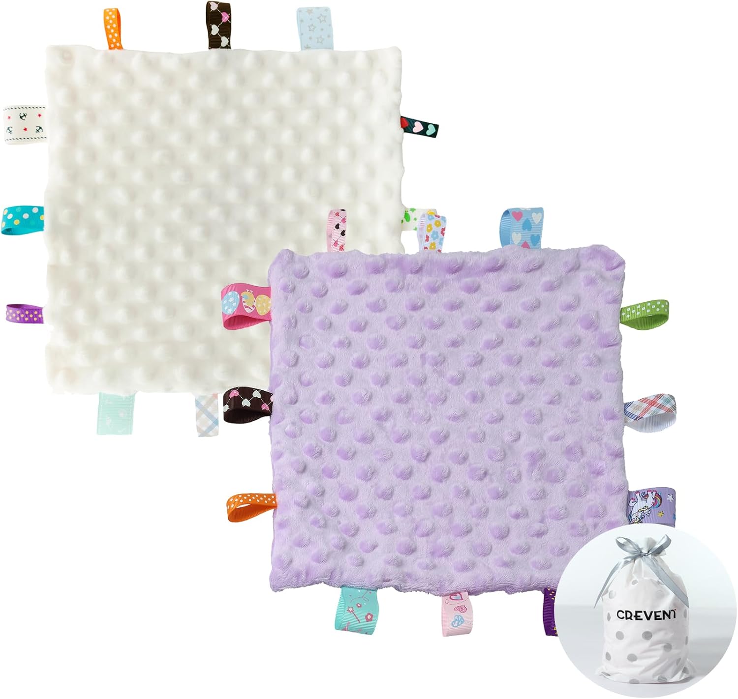 CREVENT Minky Baby Blanket for Girls Boys, Soft Plush Receiving Blanket for Newborns - 76x102cm (Animal)