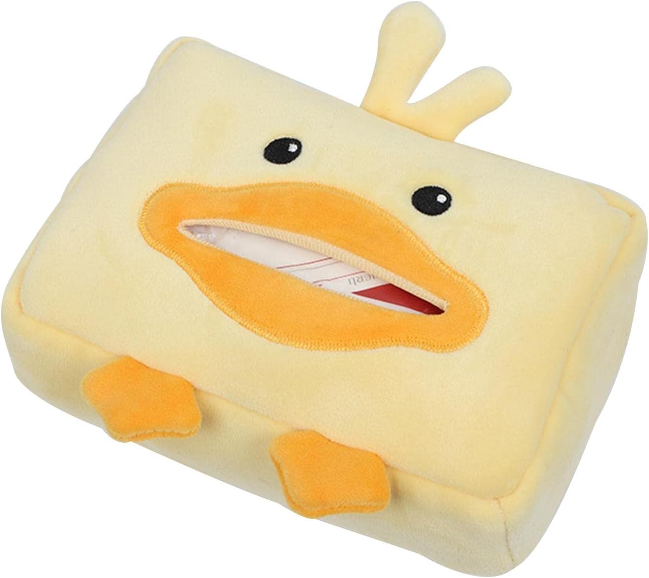 Baogao Cartoon Plush Animals Tissue Box, Cute Paper Holder for Car, Universal Vehicle Backseat Plush Tissue Organizer