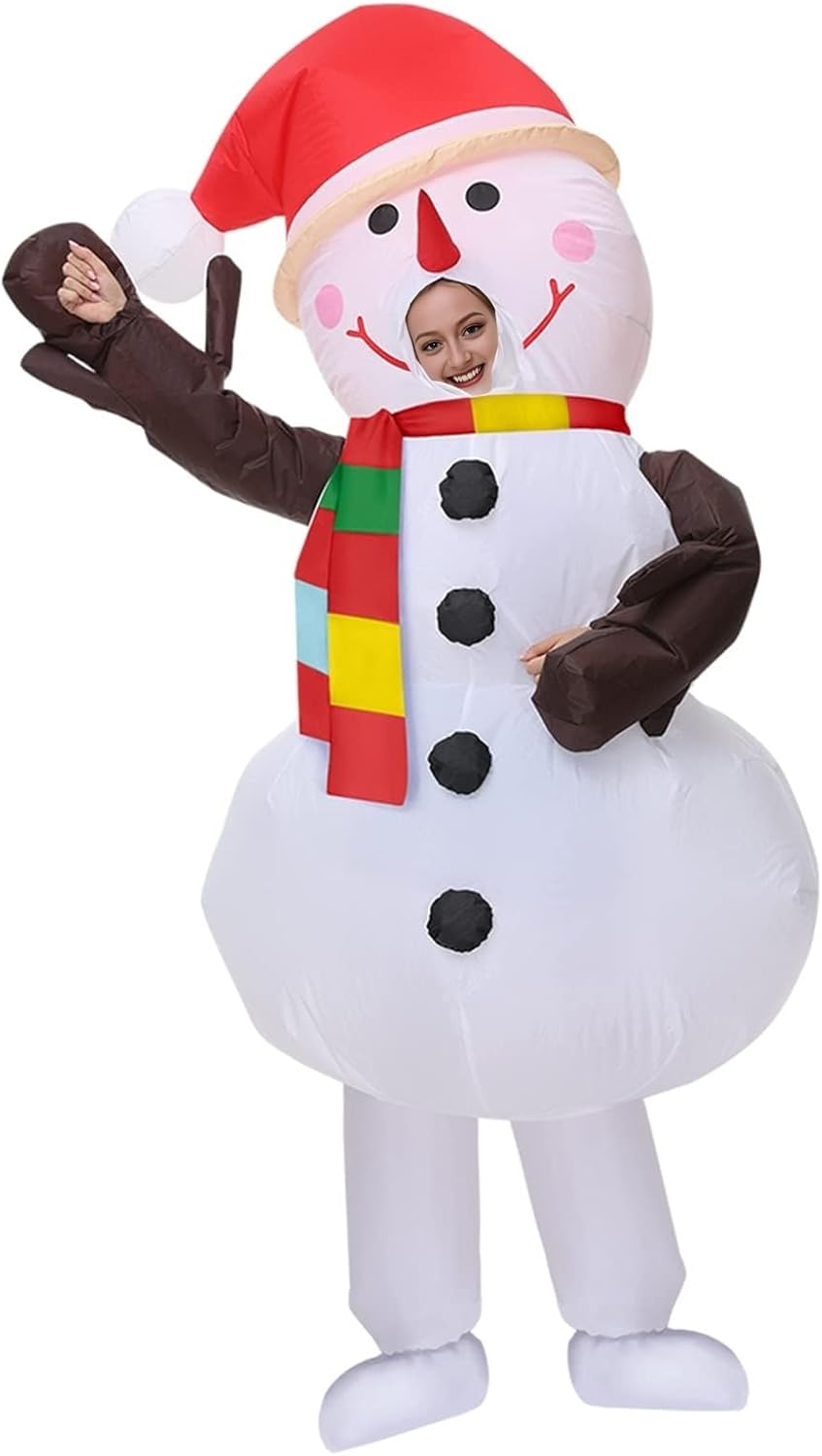 EukaLink Inflatable Christmas Costume Blow Up Funny Costume Suit Unisex Costumes Adult Cosplay Outfit
