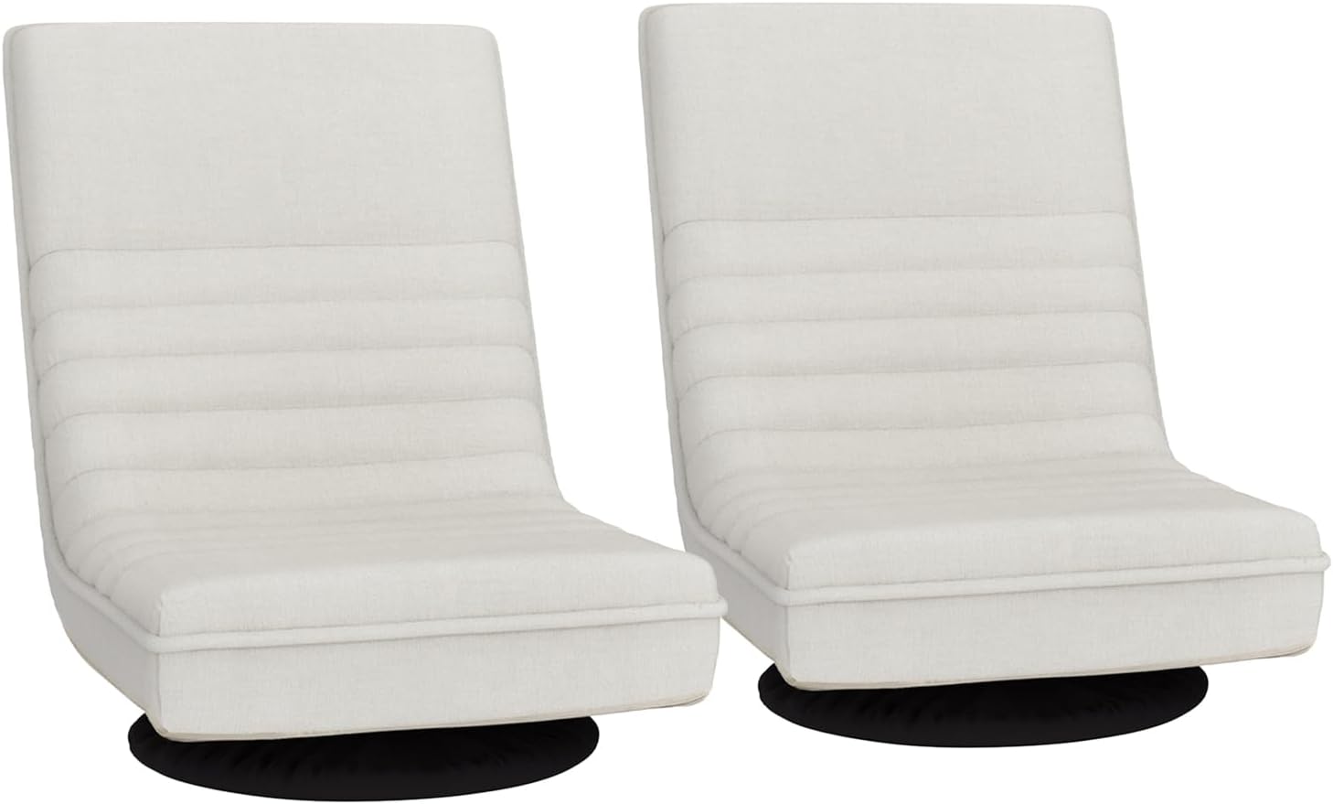 Artiss 2X Floor Chair, Adjustable Futon Lounge Sofa Bed Cushions Recliner Folding Stadium Chairs Cushion Couch Bed Outdoor Bedroom Living Room Furniture, Soft Backrest Easy Carry Space Saving Grey