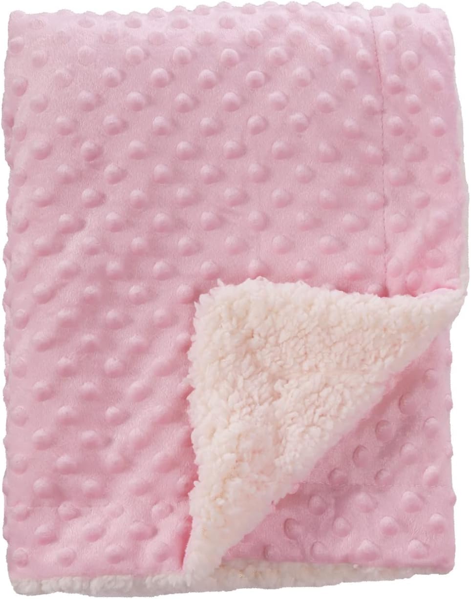 CREVENT Minky Baby Blanket for Girls Boys, Soft Plush Receiving Blanket for Newborns - 76x102cm (Animal)