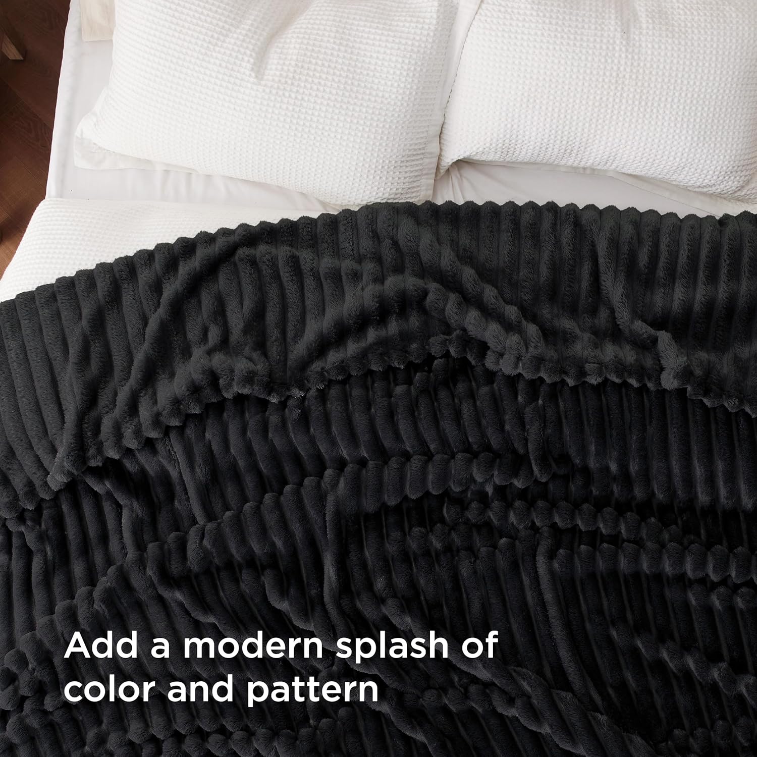 Bedsure Blanket for Couch, Super Cozy Soft Throw Blankets for Women, Cute Small Plush Fleece Throws for Girls, Off White, 50x60 Inches