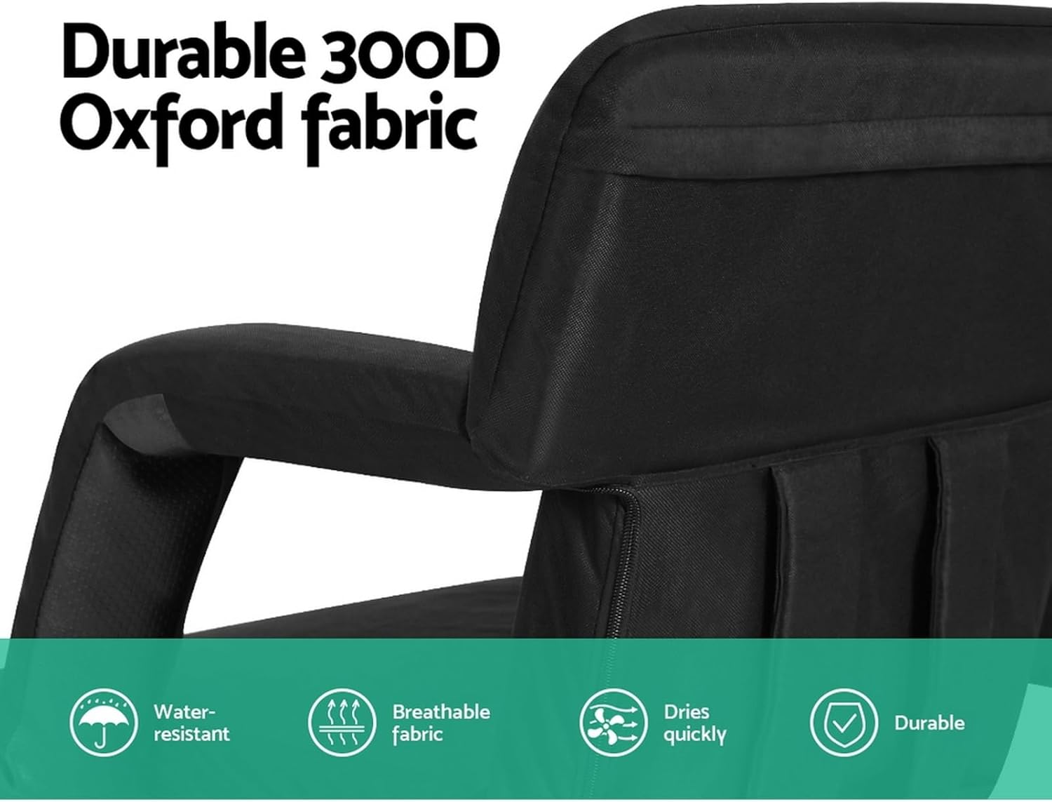 Artiss 2X Floor Chair, Adjustable Futon Lounge Sofa Bed Cushions Recliner Folding Stadium Chairs Cushion Couch Bed Outdoor Bedroom Living Room Furniture, Soft Backrest Easy Carry Space Saving Grey