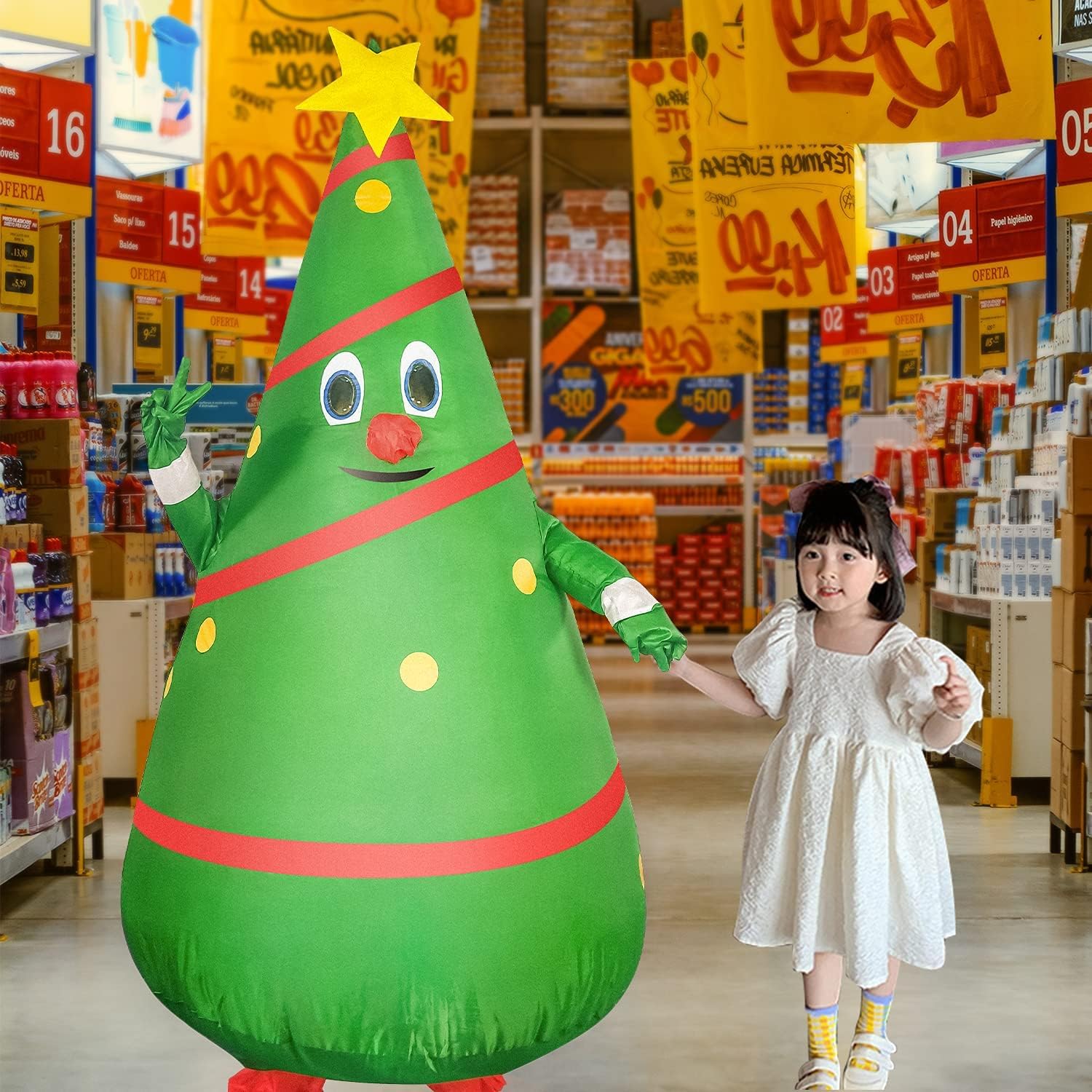 EukaLink Inflatable Christmas Costume Blow Up Funny Costume Suit Unisex Costumes Adult Cosplay Outfit