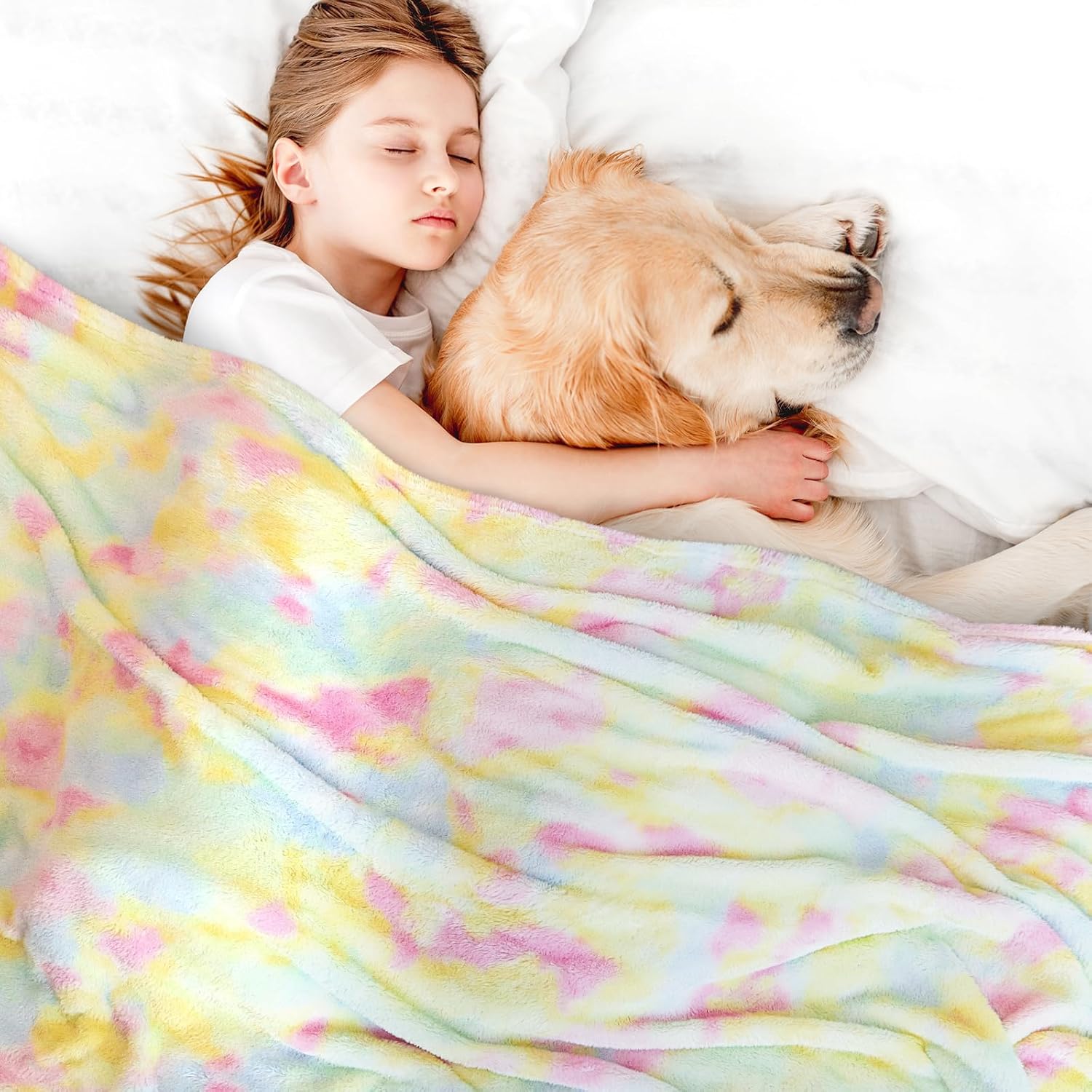 MUGD Blankets Fuzzy Soft Fleece Throw Blanket Cozy Soft Warm Throw Blanket for Bed