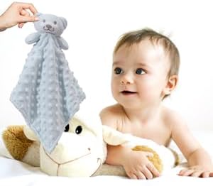 CREVENT Minky Baby Blanket for Girls Boys, Soft Plush Receiving Blanket for Newborns - 76x102cm (Animal)