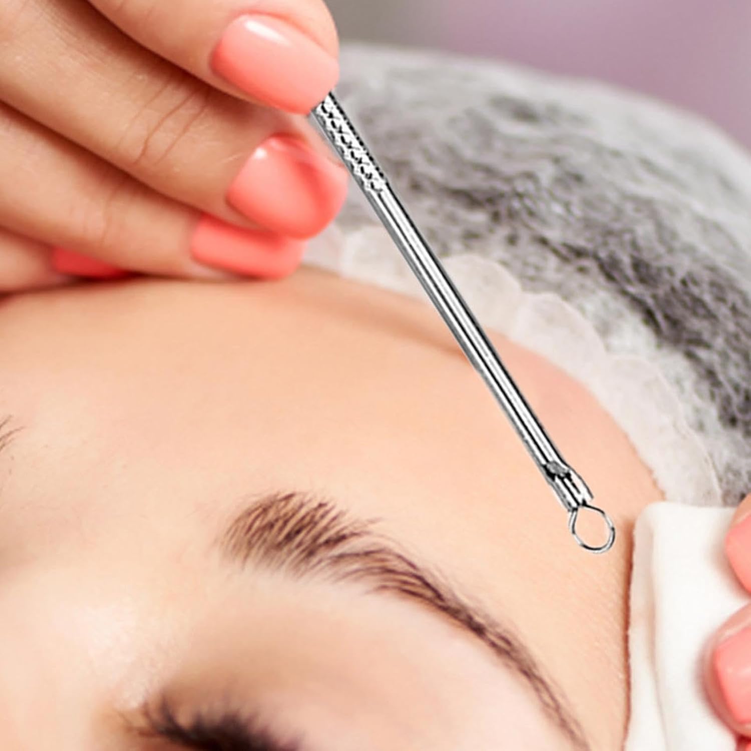 Comedone Remover Kit | 7X Stainless Pimple Popper Tool Kit | Comedone Popping Tweezers Whitehead Picking Tools For Smooth Skin