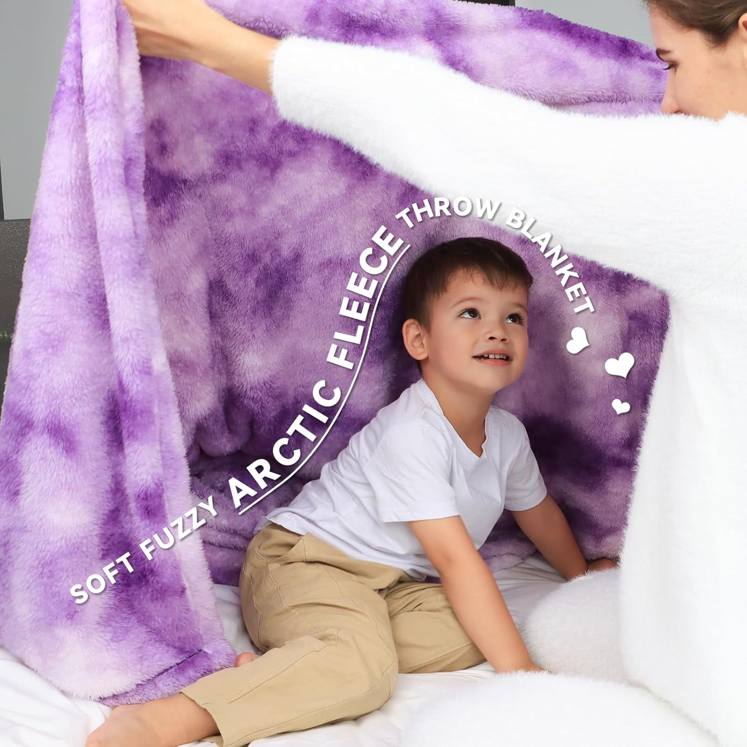 MUGD Blankets Fuzzy Soft Fleece Throw Blanket Cozy Soft Warm Throw Blanket for Bed