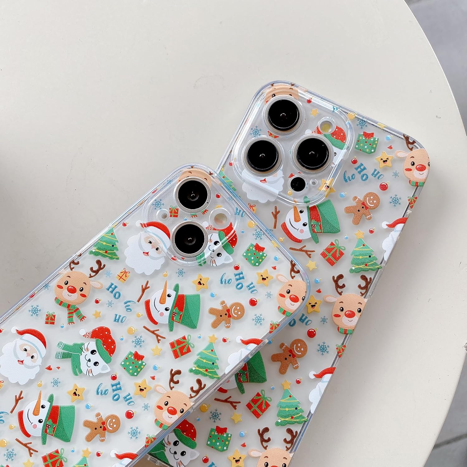 Christmas Phone Case for iPhone 11-17 Cute Merry Christmas Pattern Case Compatible with Magsafe Red Xmas Santa Tree Candy Pattern Cover for Women and Girls - Gingerbread