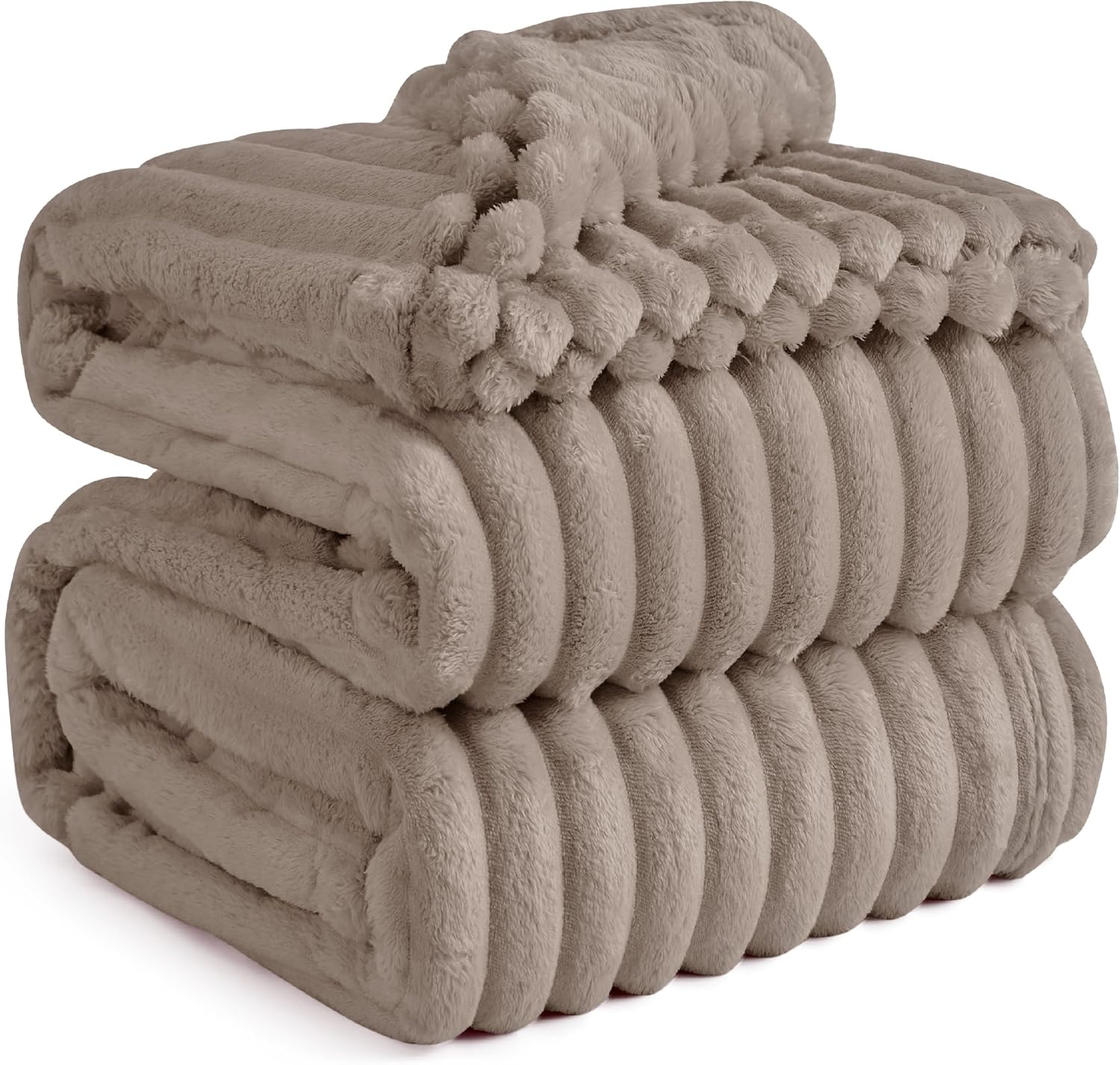 Bedsure Blanket for Couch, Super Cozy Soft Throw Blankets for Women, Cute Small Plush Fleece Throws for Girls, Off White, 50x60 Inches