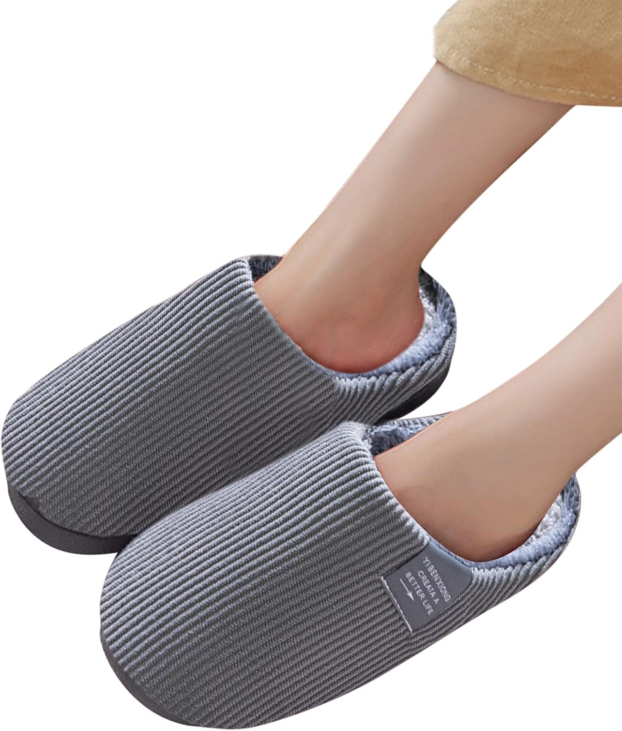 Men Moccasins Slippers Size 9 Mens for Men House Warm Slip Soft Plush Flop Slippers Flip On Shoes Slippers Men's Slipper Men Slippers 12