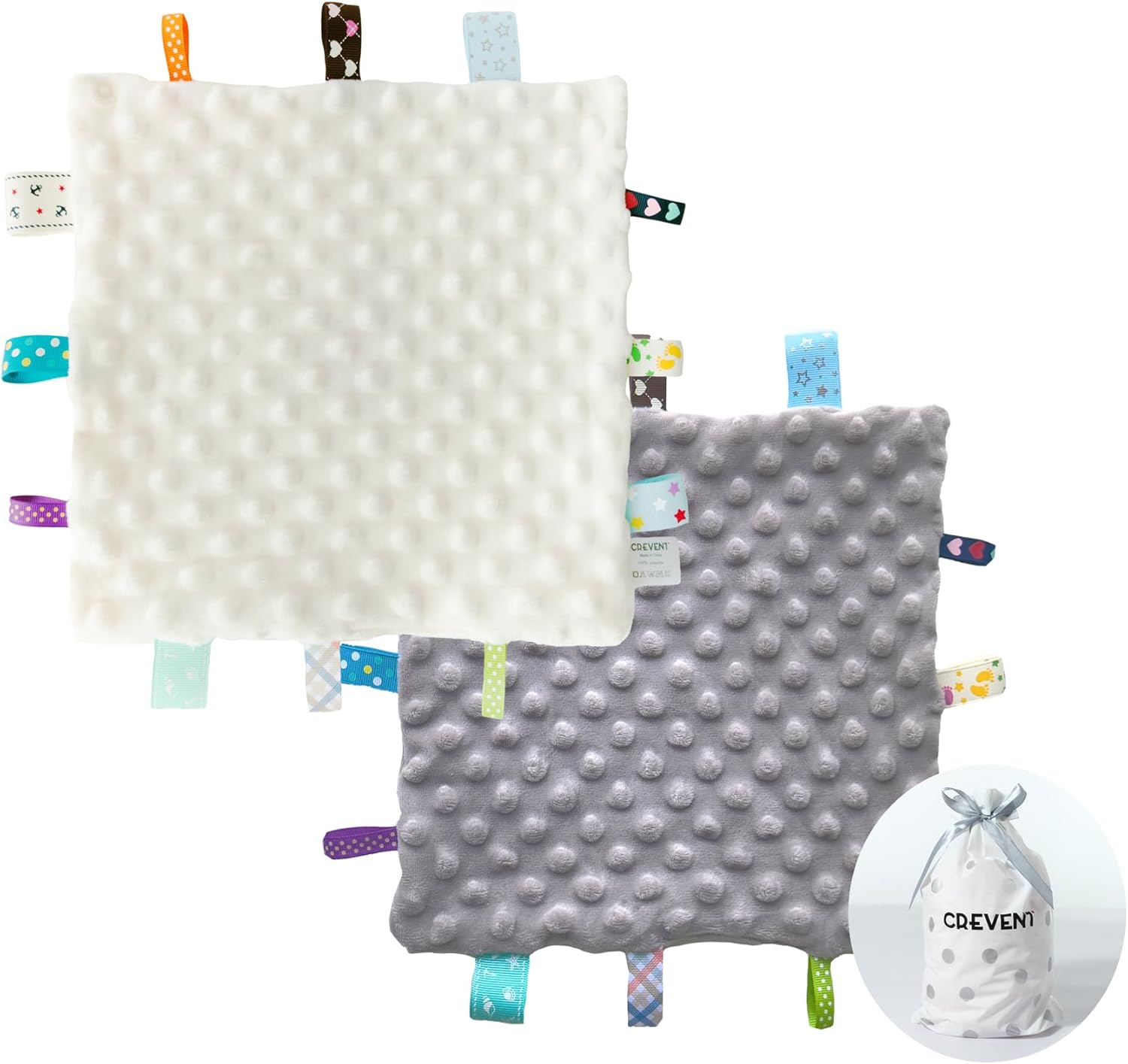 CREVENT Minky Baby Blanket for Girls Boys, Soft Plush Receiving Blanket for Newborns - 76x102cm (Animal)