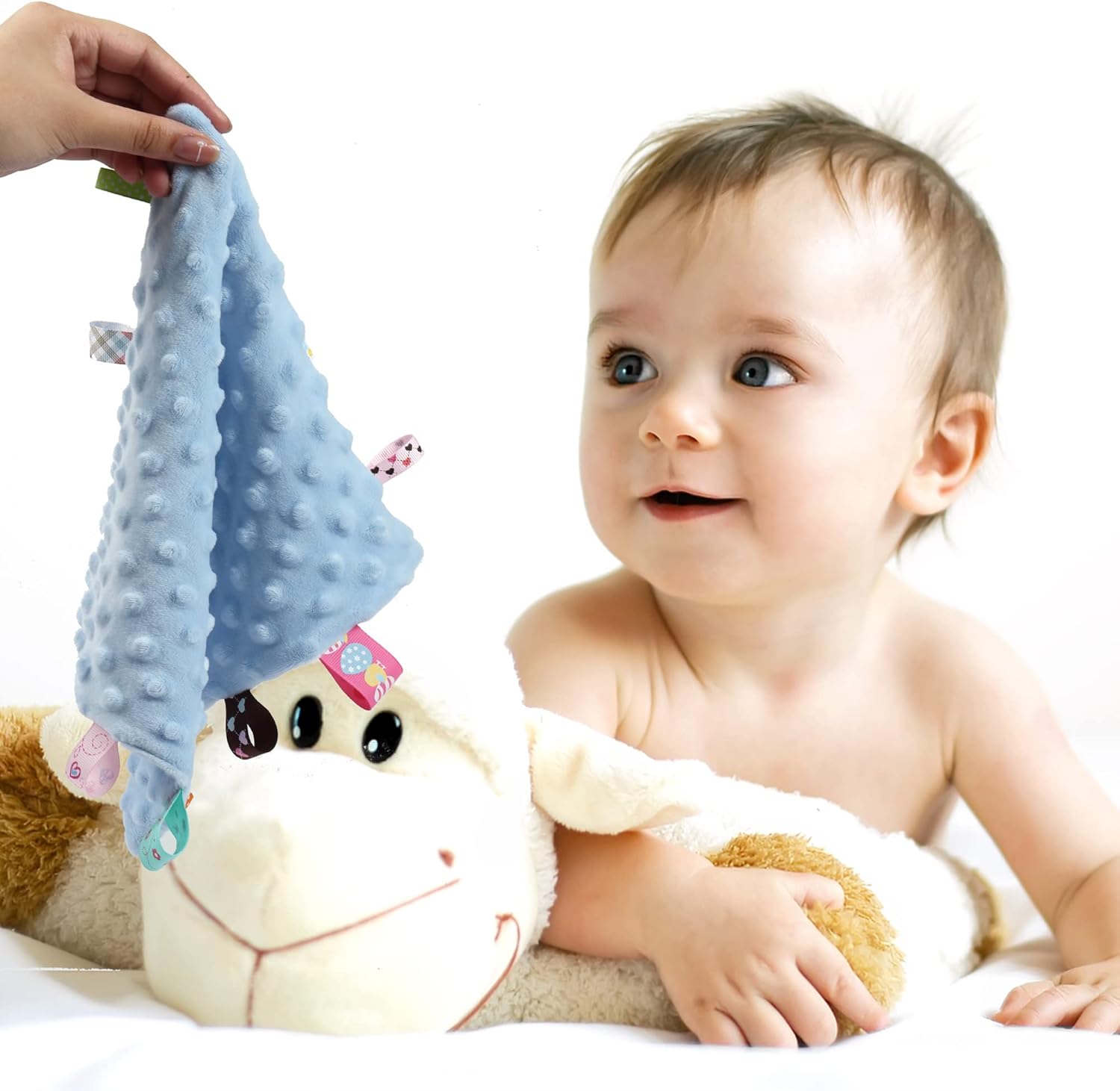 CREVENT Minky Baby Blanket for Girls Boys, Soft Plush Receiving Blanket for Newborns - 76x102cm (Animal)