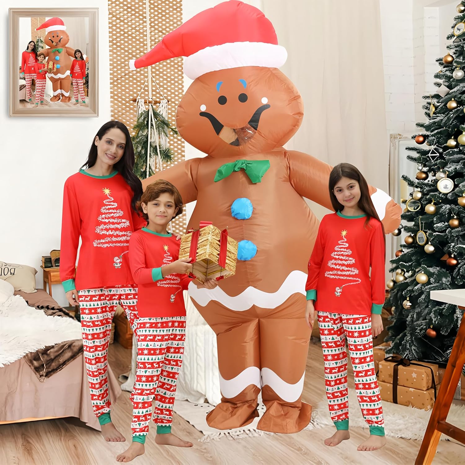 EukaLink Inflatable Christmas Costume Blow Up Funny Costume Suit Unisex Costumes Adult Cosplay Outfit