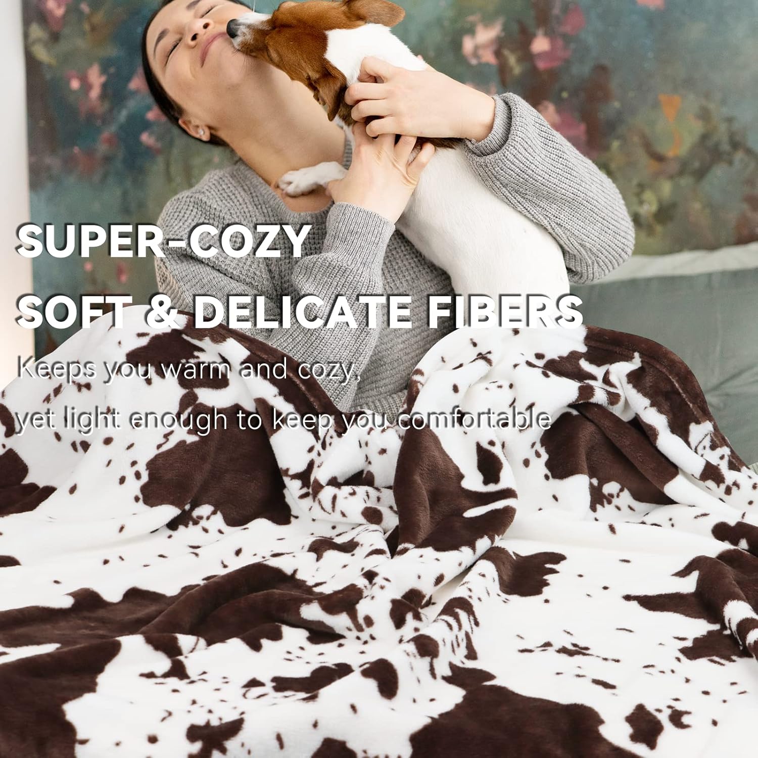 Blue Throw Blanket Soft Fleece Blankets Cyan Blue Lightweight Fuzzy Blanket Gifts Decor Stuff for Girls Women Teen Couch Bed