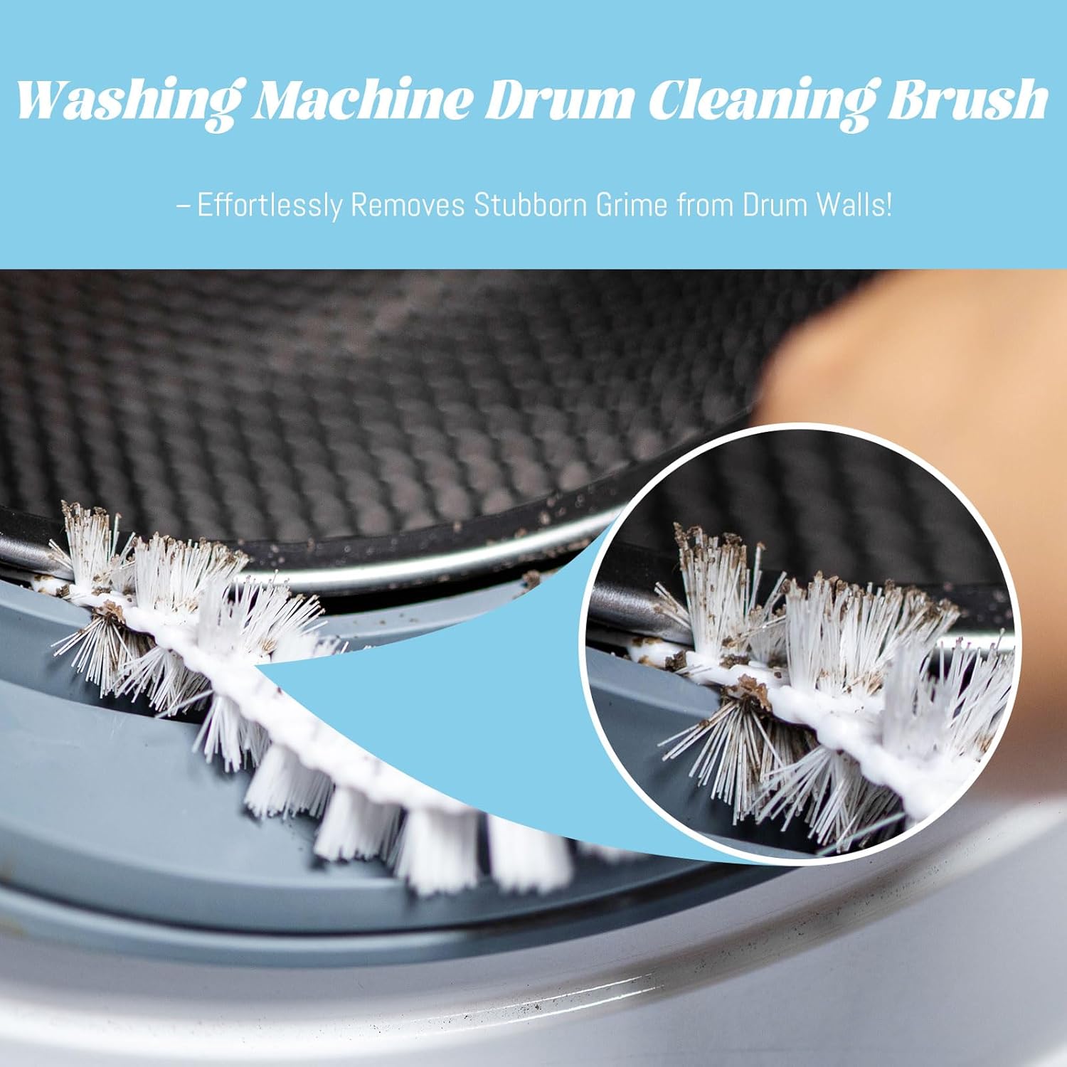 Washing Machine Cleaning Brush,Dryer Cleaning Brush,Crevice Brush for Bathroom, Shower & Kitchen - Scrub Brushes with Long Handle,Household Cleaning Tools Tile, Bathtub, Sink, Grout Cleaning Brushes