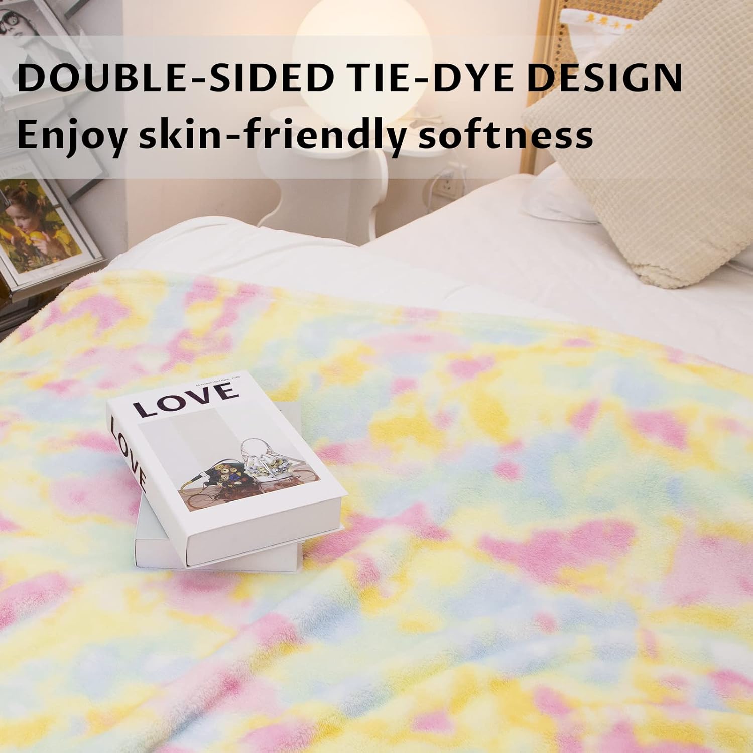 MUGD Blankets Fuzzy Soft Fleece Throw Blanket Cozy Soft Warm Throw Blanket for Bed