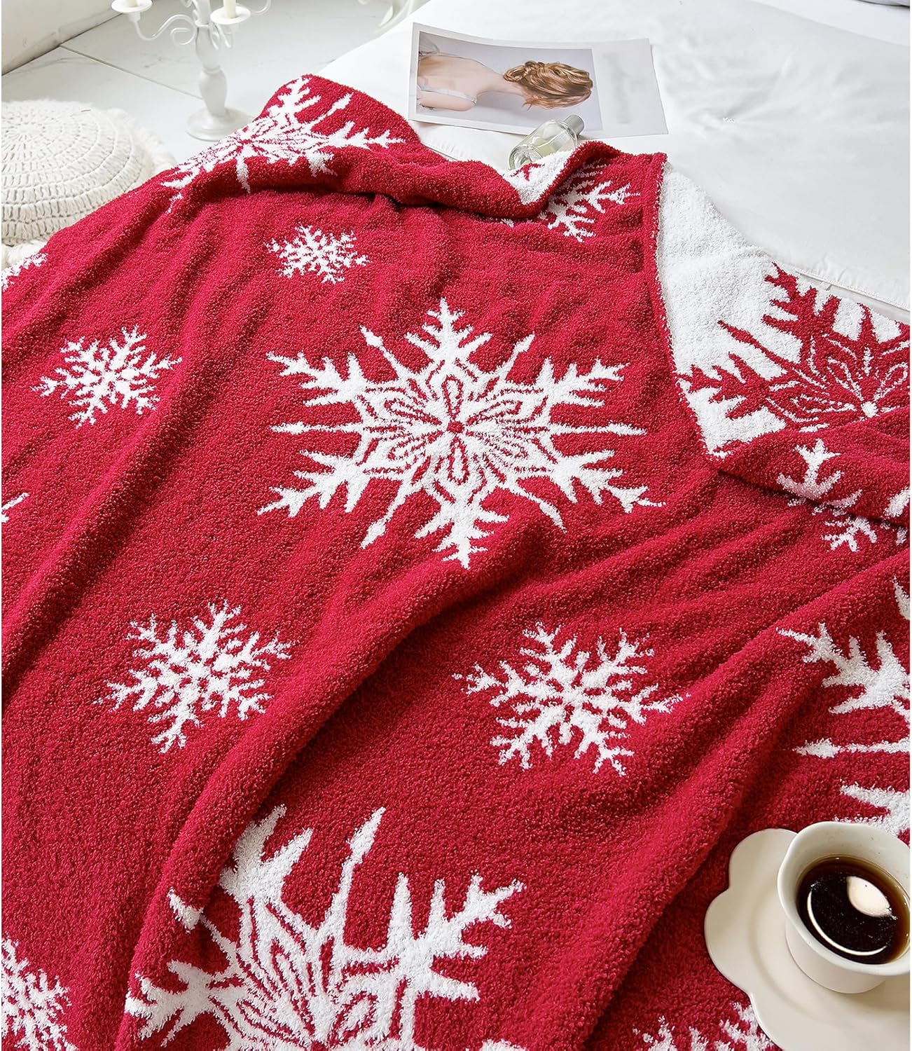 REPRECONF ZASTION Plaid Throw Blanket Ultra Soft Cozy Microfiber Knitted Lightweight Fleece Blanket for Couch Bed Travel Cream 130cm x 150cm