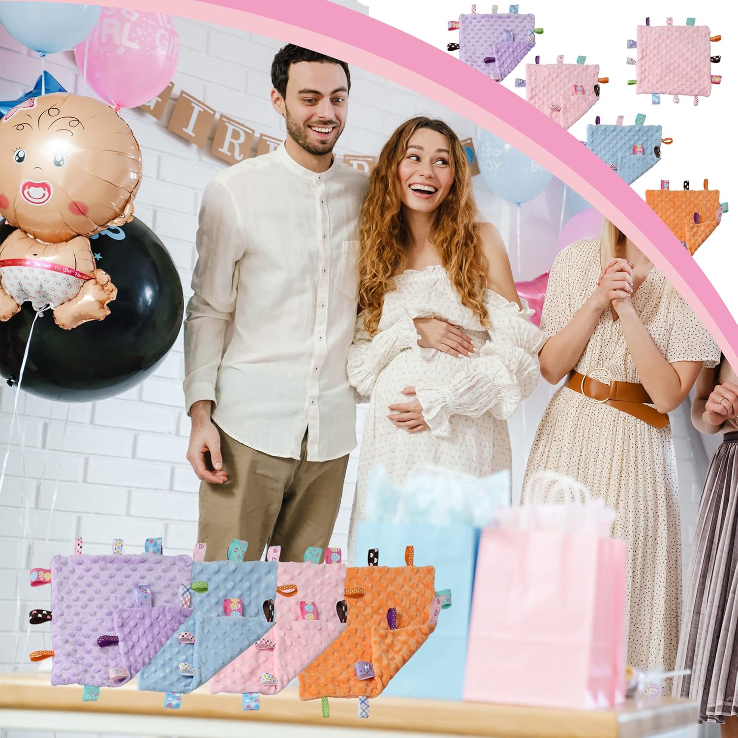 CREVENT Minky Baby Blanket for Girls Boys, Soft Plush Receiving Blanket for Newborns - 76x102cm (Animal)