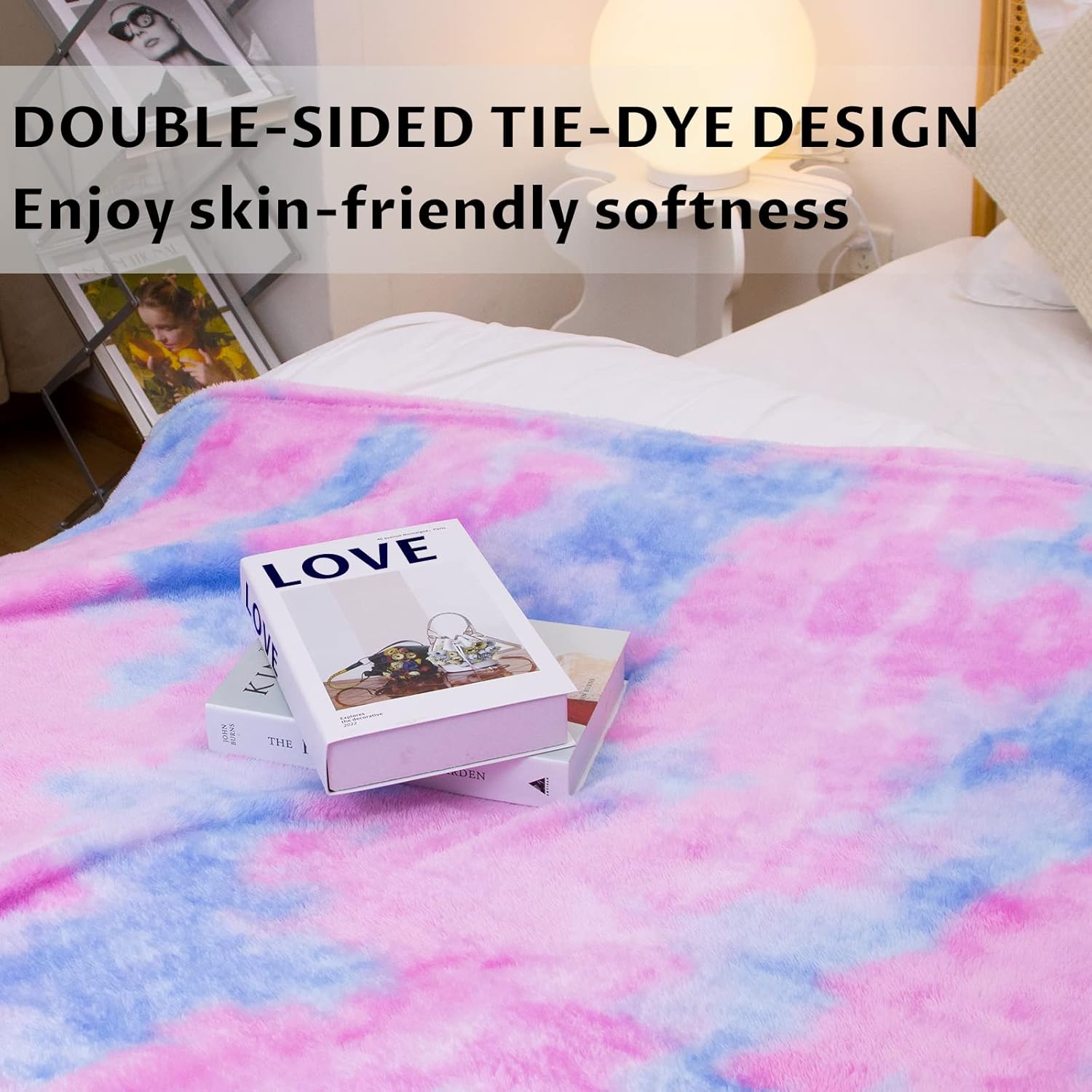 MUGD Blankets Fuzzy Soft Fleece Throw Blanket Cozy Soft Warm Throw Blanket for Bed