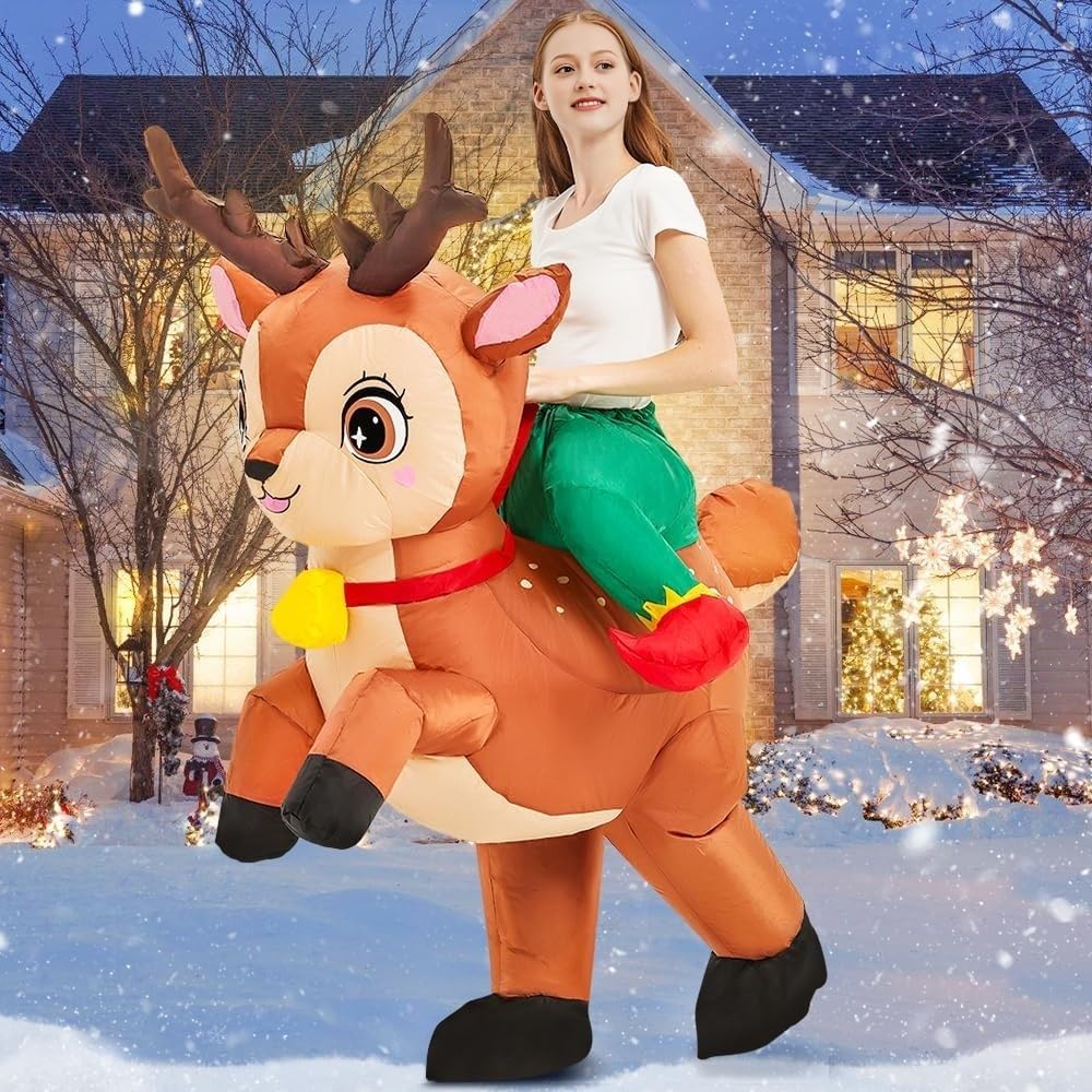 EukaLink Inflatable Christmas Costume Blow Up Funny Costume Suit Unisex Costumes Adult Cosplay Outfit