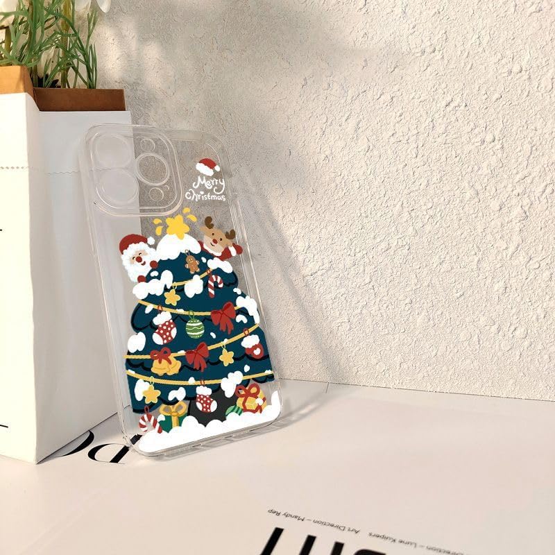 Christmas Phone Case for iPhone 11-17 Cute Merry Christmas Pattern Case Compatible with Magsafe Red Xmas Santa Tree Candy Pattern Cover for Women and Girls - Gingerbread
