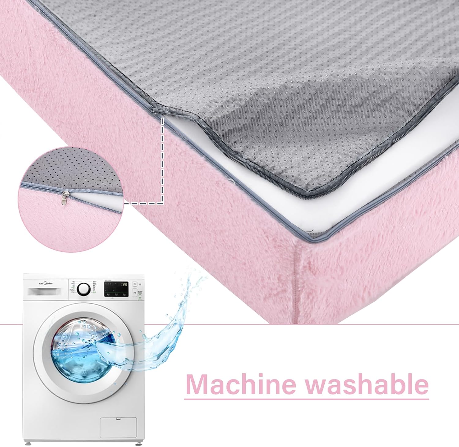 Tiita Folding Sofa Bed with Pillow 200x70x12cm Mattress&Plush Fabric Foldable Sofa Lounge Mat Pad,Floor Lounger Chair Bed for Living Room,Guest Room,Dorm,Apartment,Camping and Travel Use