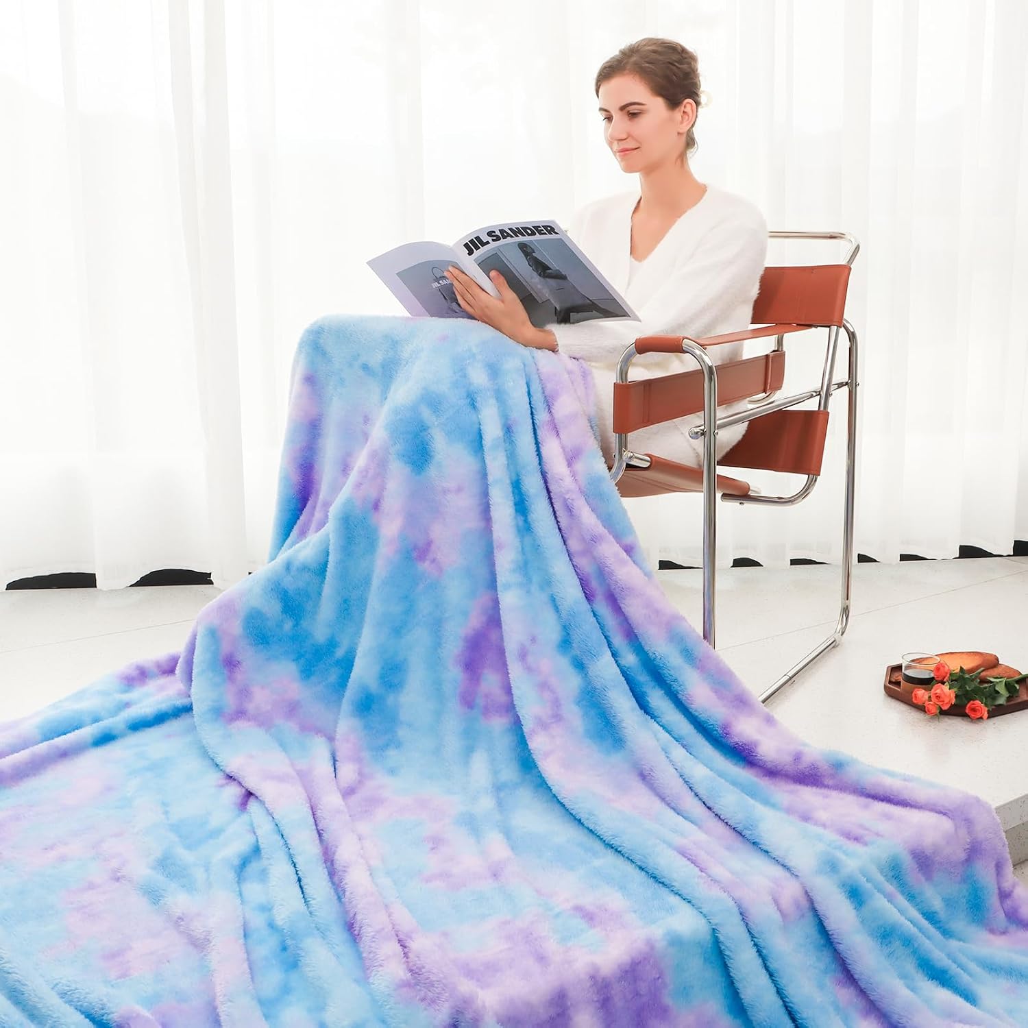 MUGD Blankets Fuzzy Soft Fleece Throw Blanket Cozy Soft Warm Throw Blanket for Bed