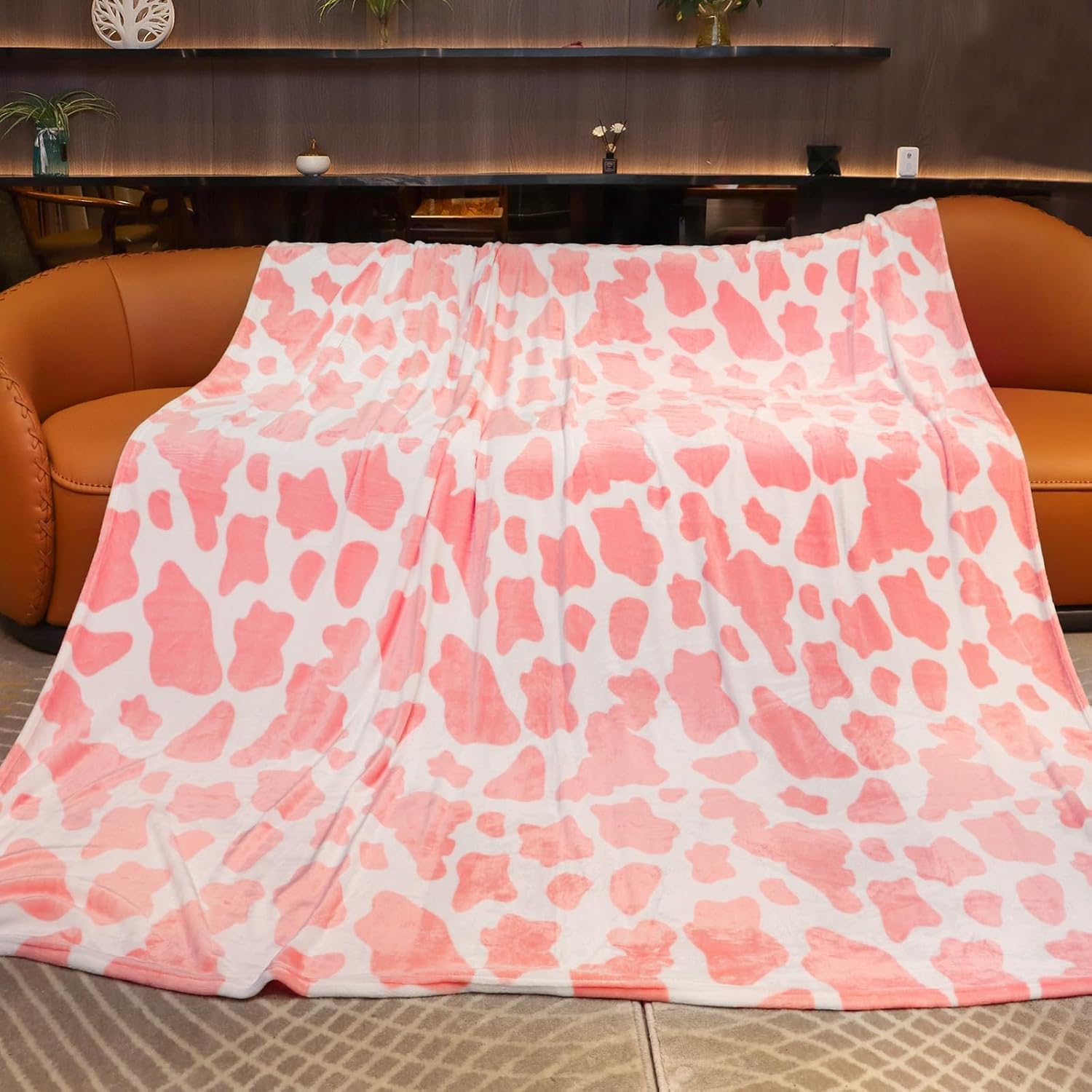 Blue Throw Blanket Soft Fleece Blankets Cyan Blue Lightweight Fuzzy Blanket Gifts Decor Stuff for Girls Women Teen Couch Bed