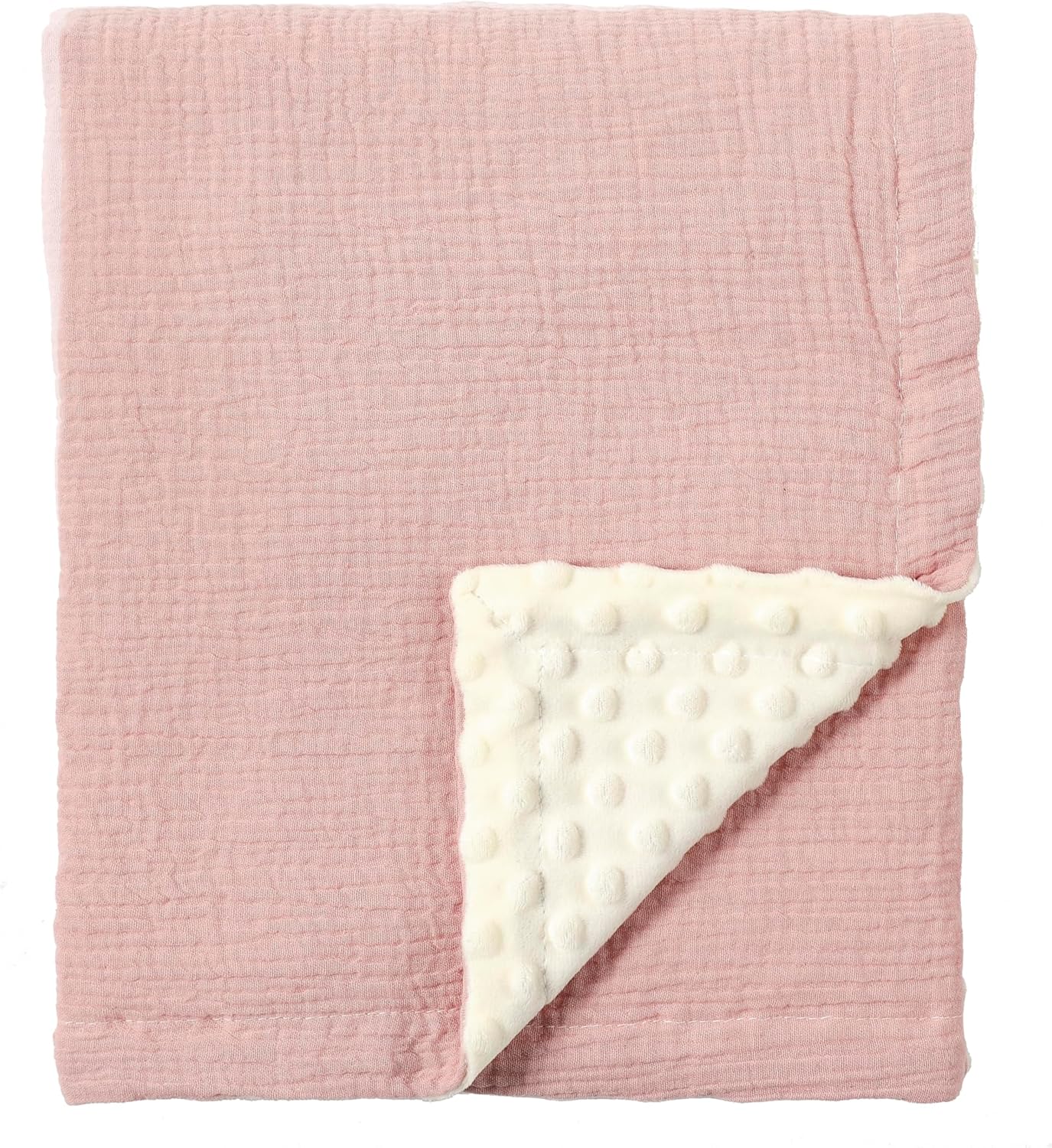 CREVENT Minky Baby Blanket for Girls Boys, Soft Plush Receiving Blanket for Newborns - 76x102cm (Animal)
