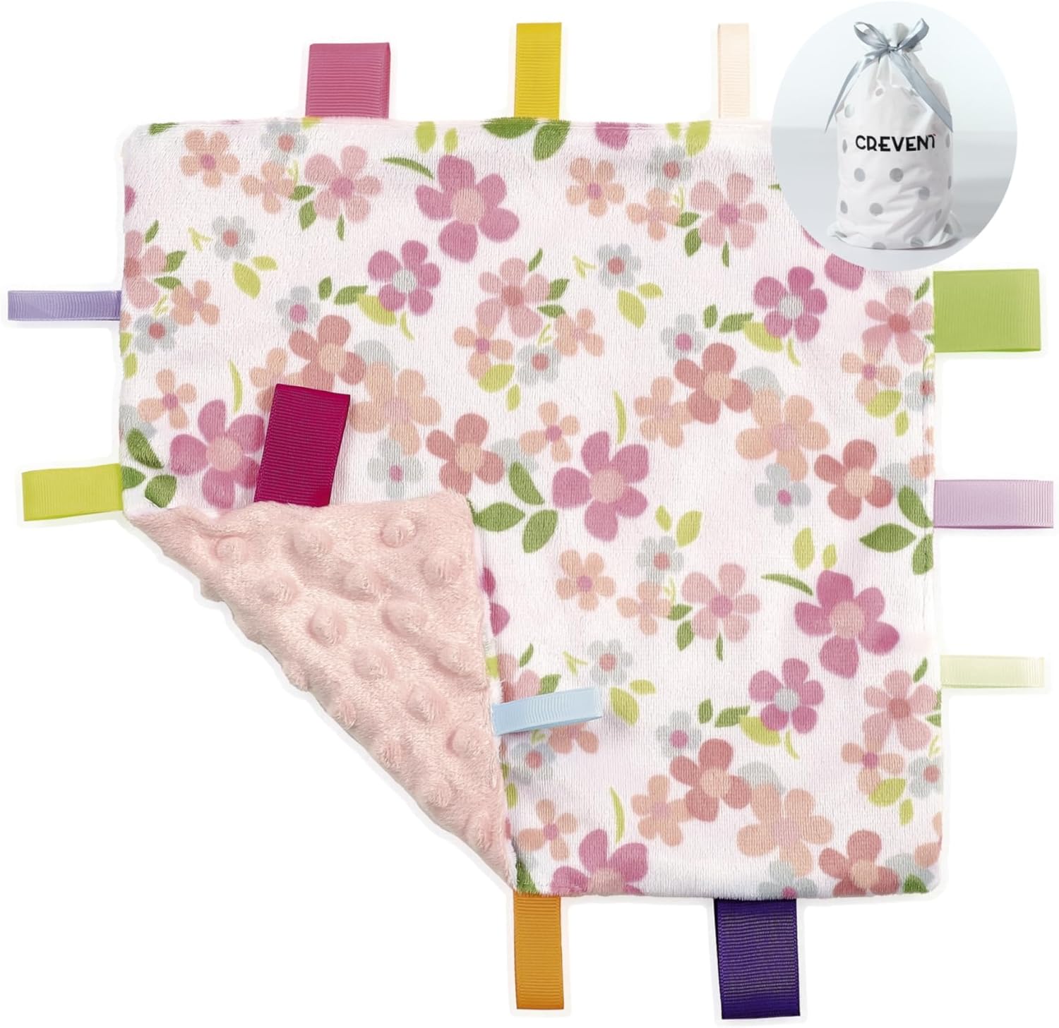 CREVENT Minky Baby Blanket for Girls Boys, Soft Plush Receiving Blanket for Newborns - 76x102cm (Animal)